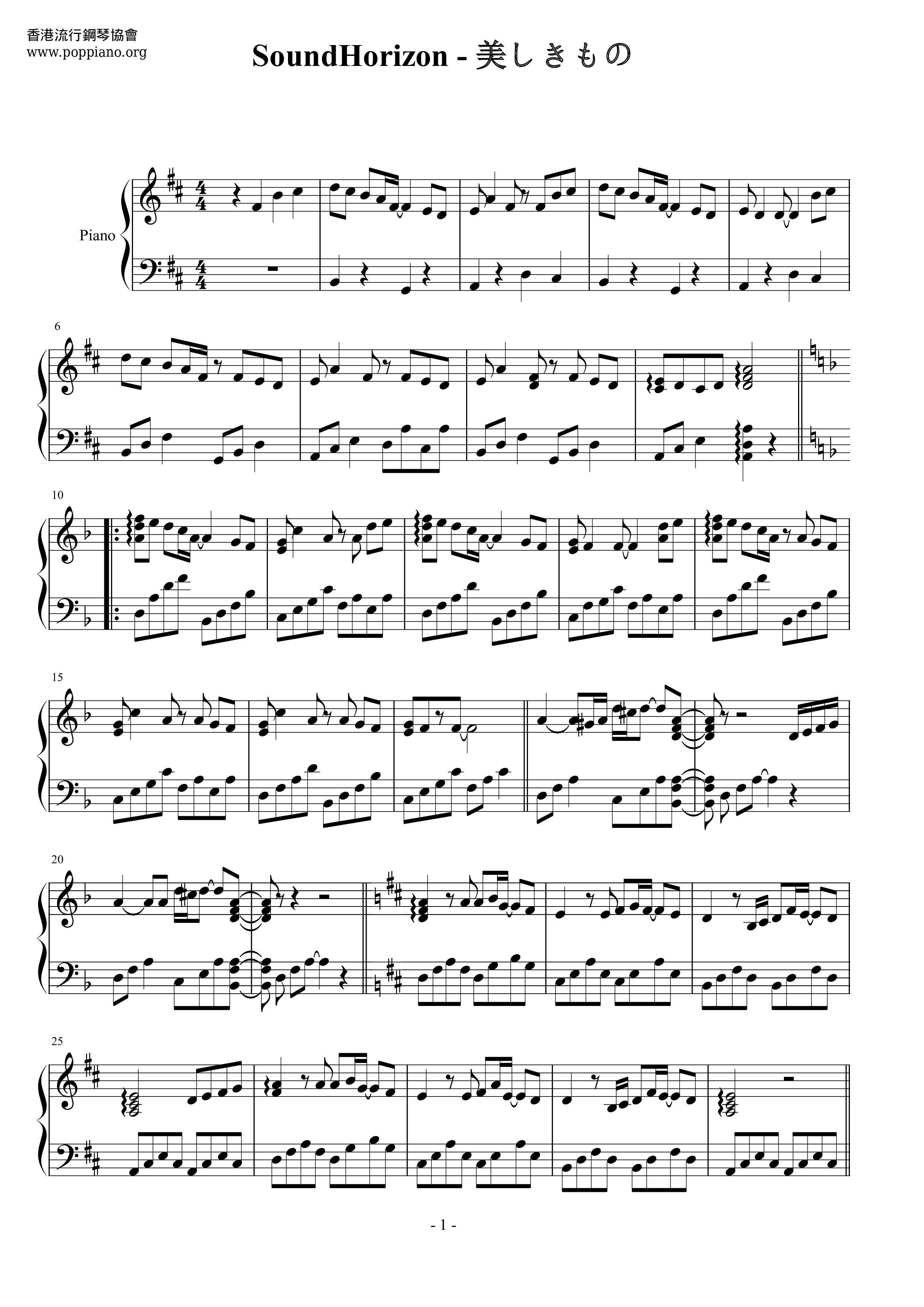 Beautiful Things Score