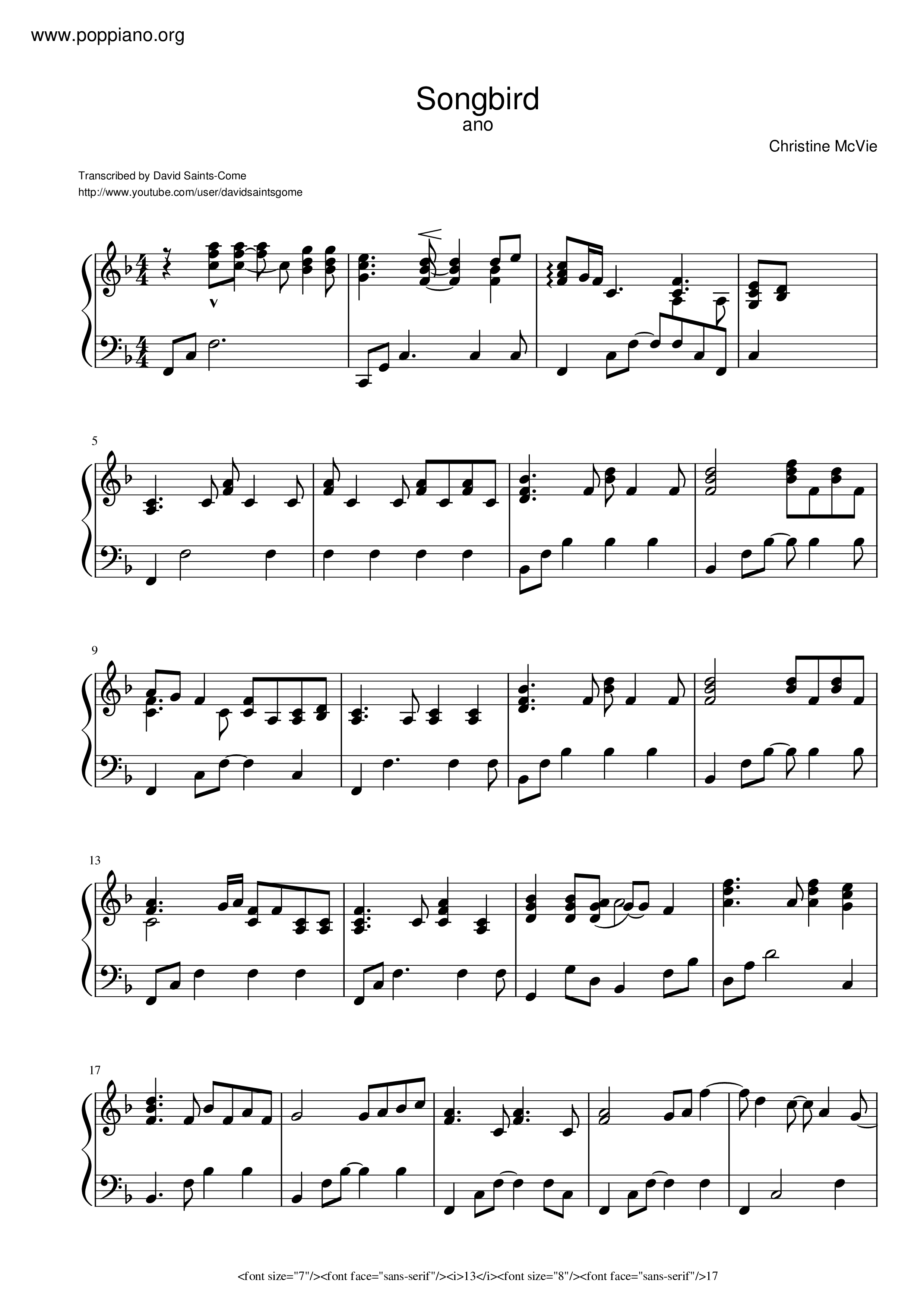 Songbird Score