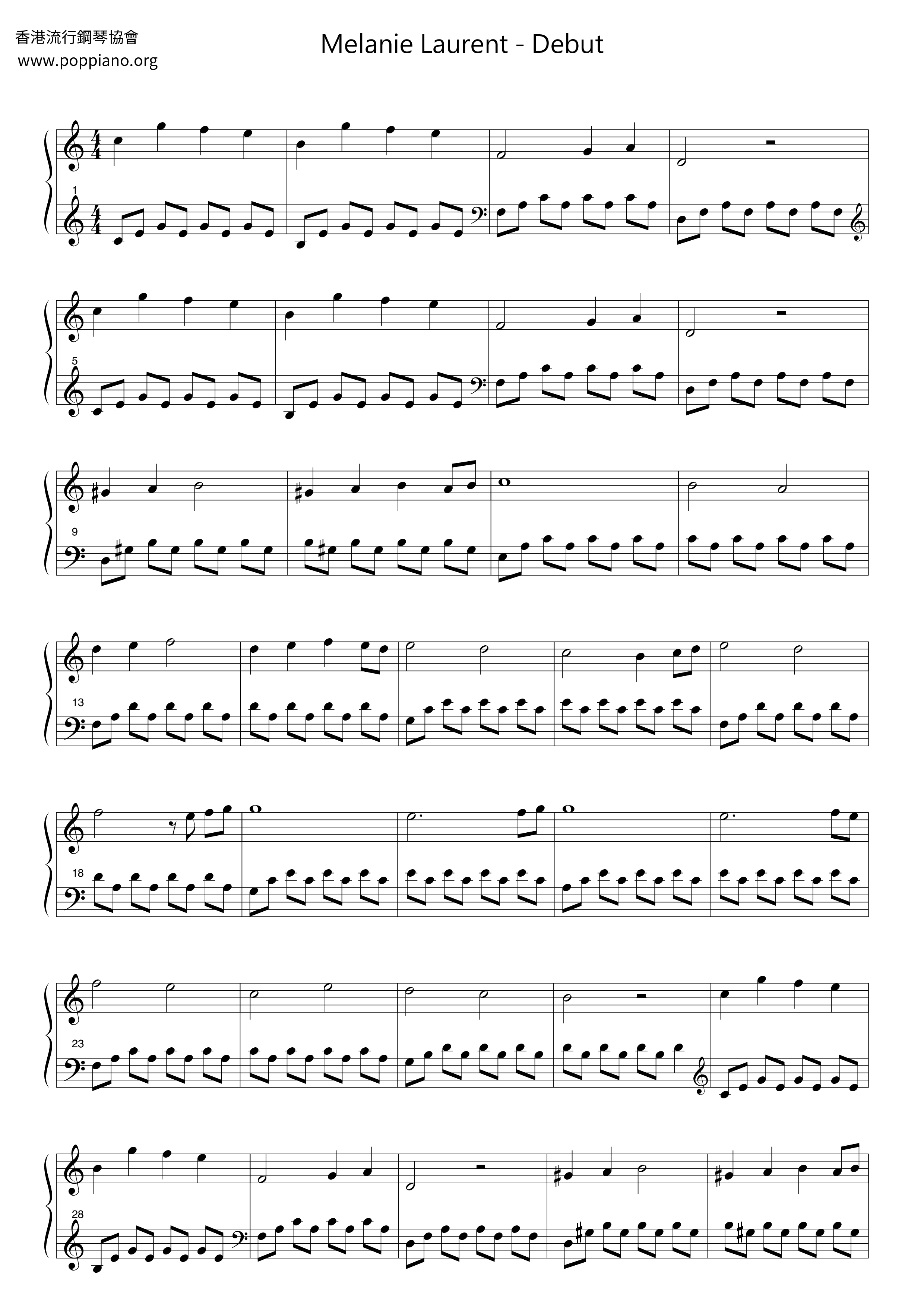 Debut Score