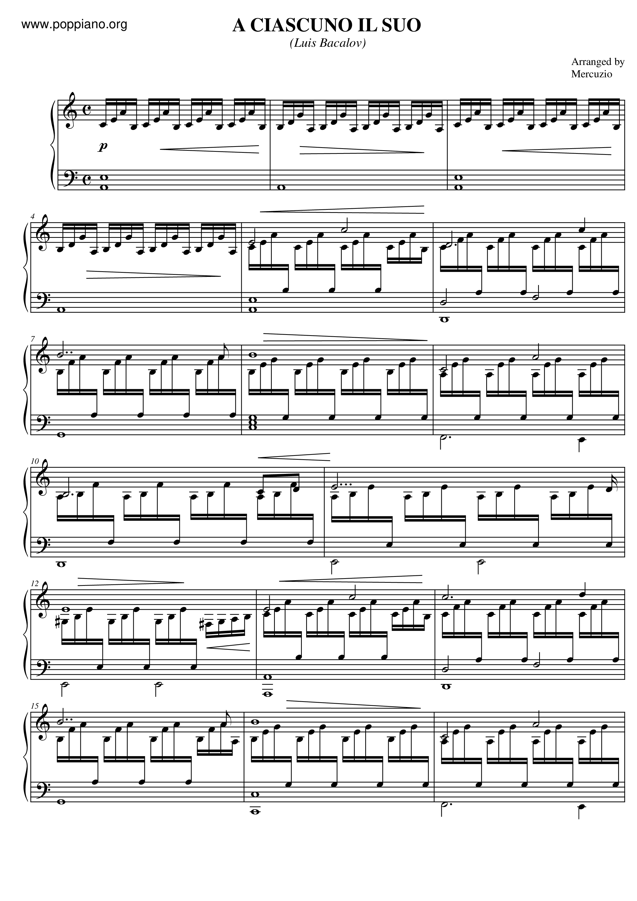 A Ciascuno Il Suo Score