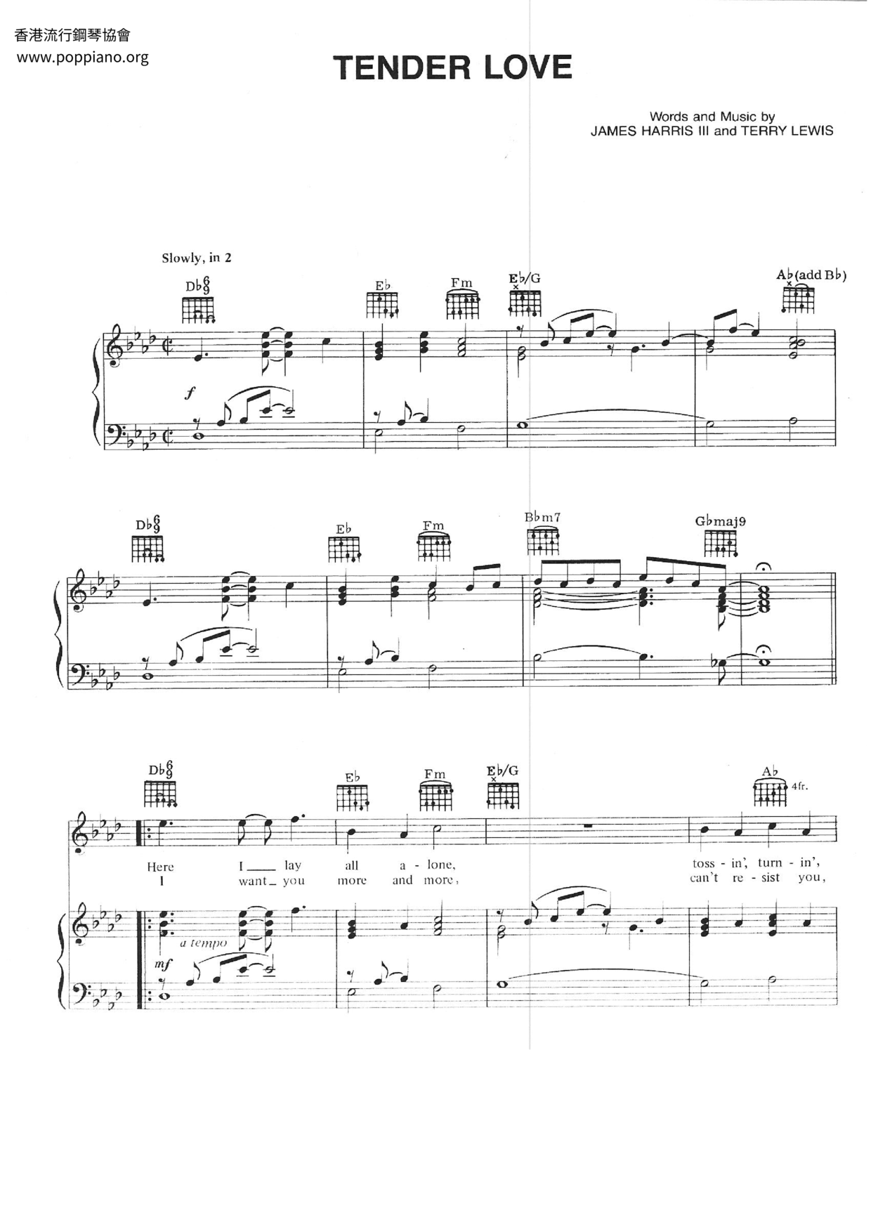 Tender Love Score