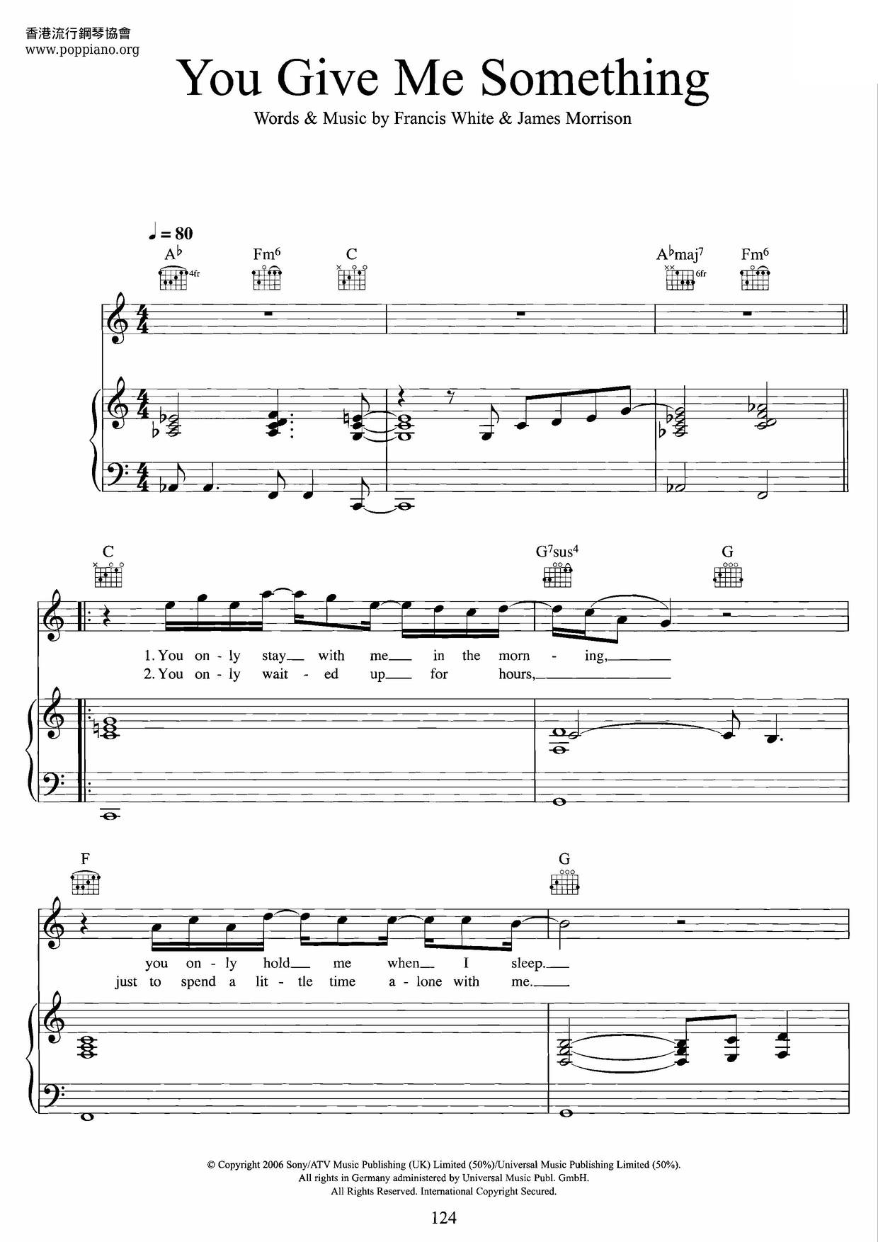 You Give Me Something Score