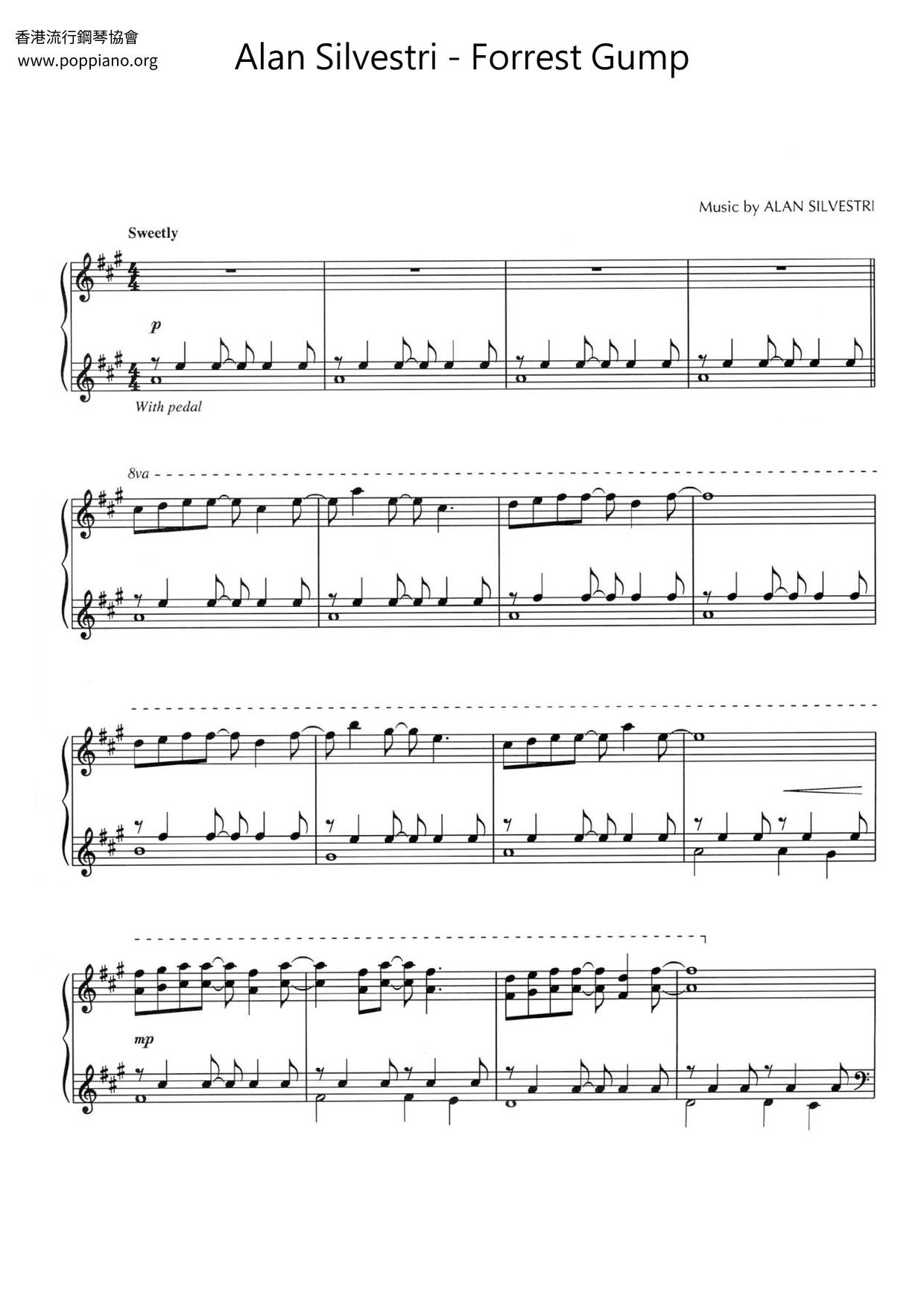 Forrest Gump Theme Song Score