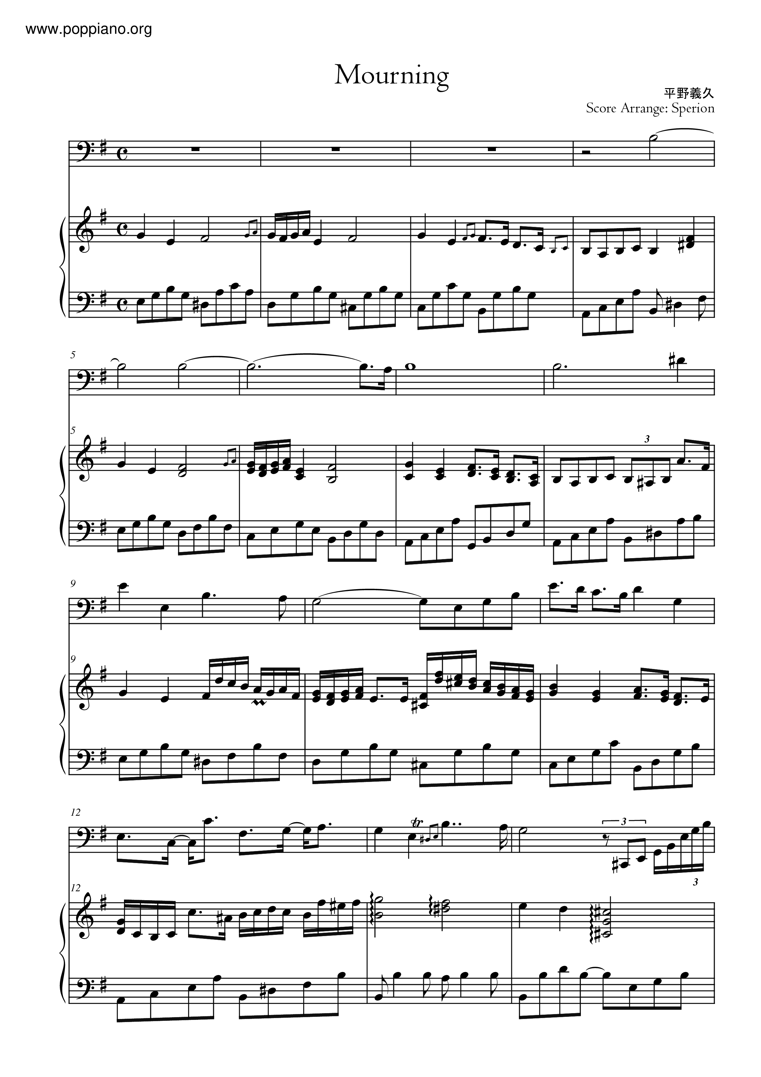 Mourning Score
