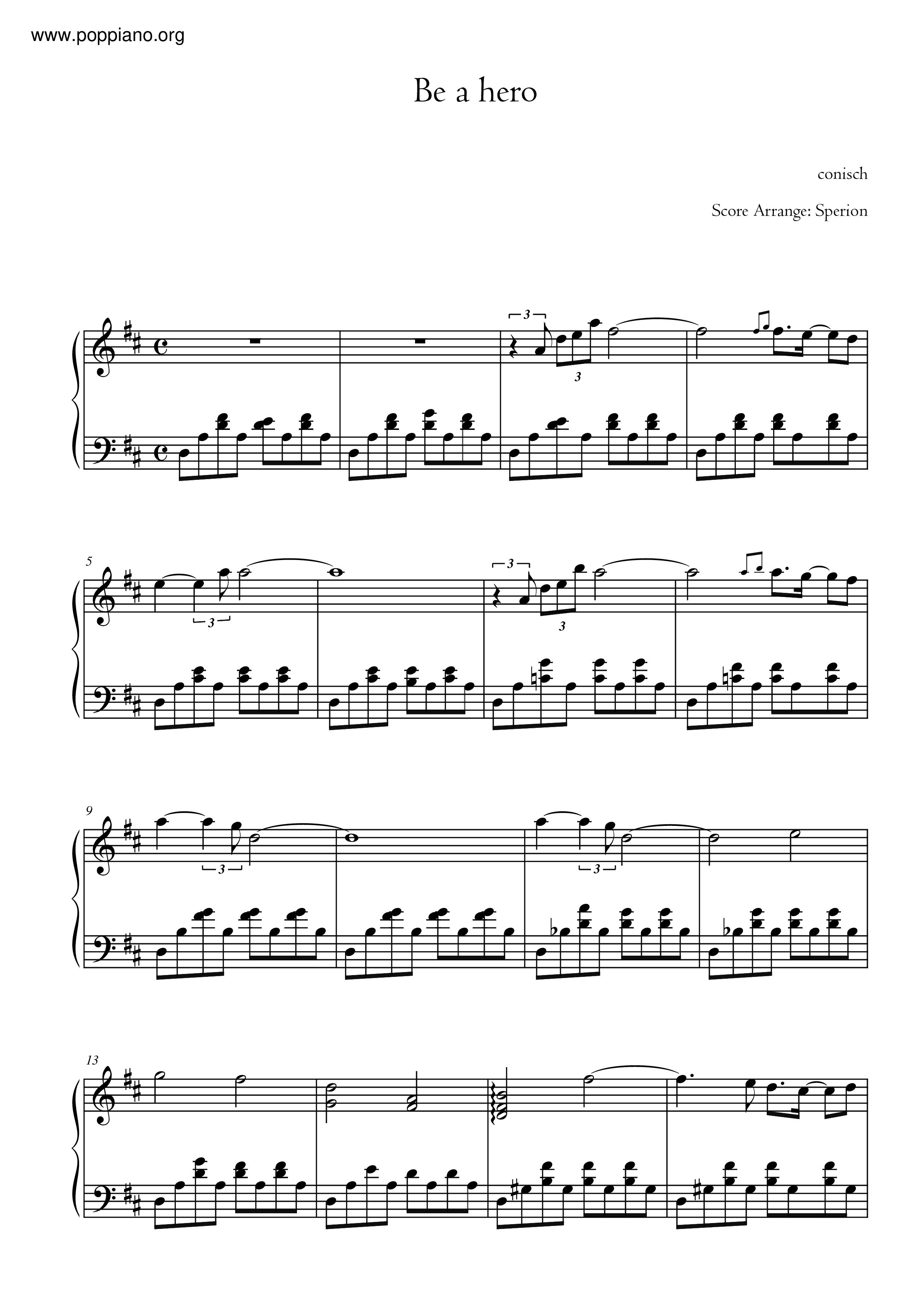 Be A Hero Score