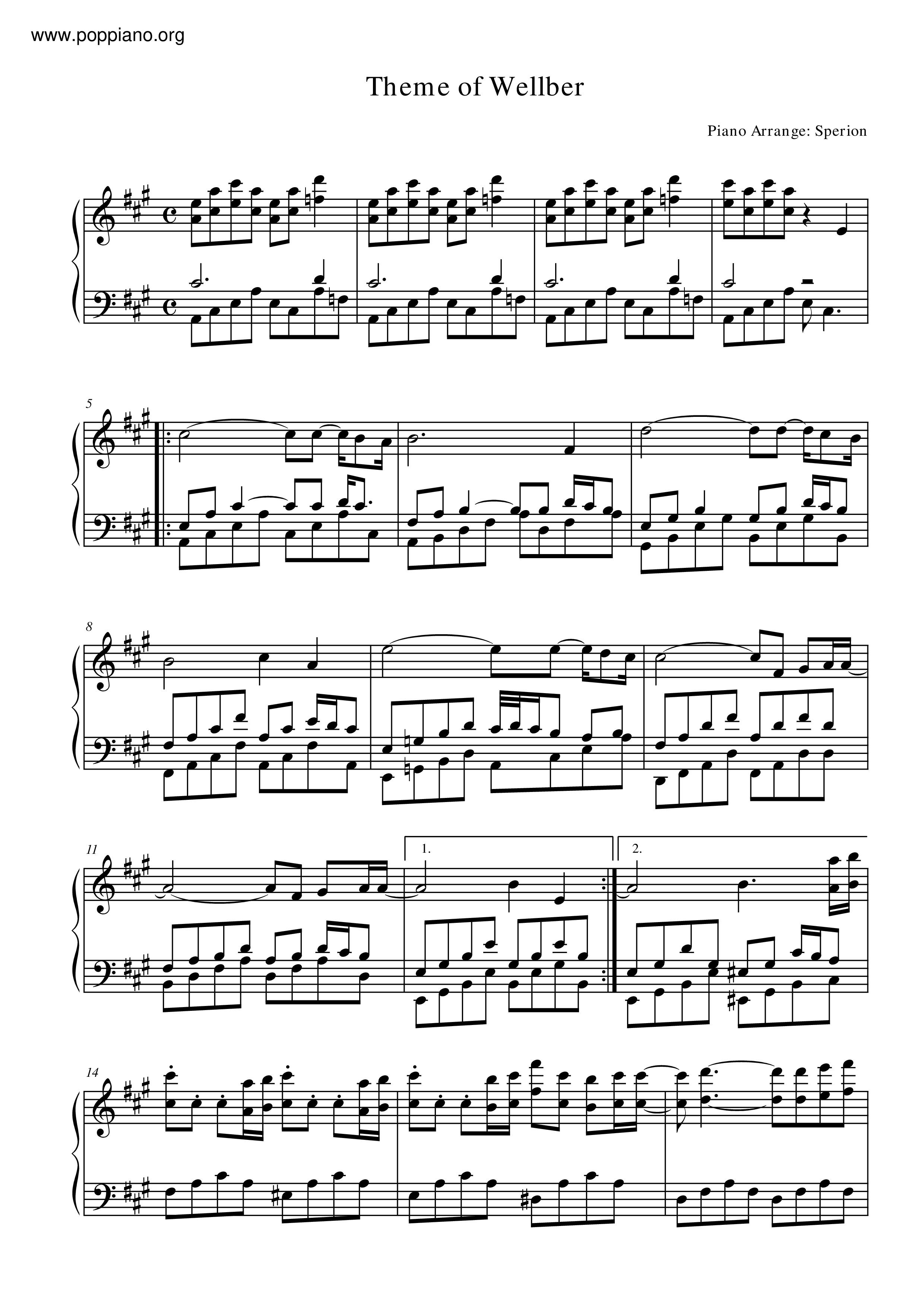 Theme Of Wellber Score