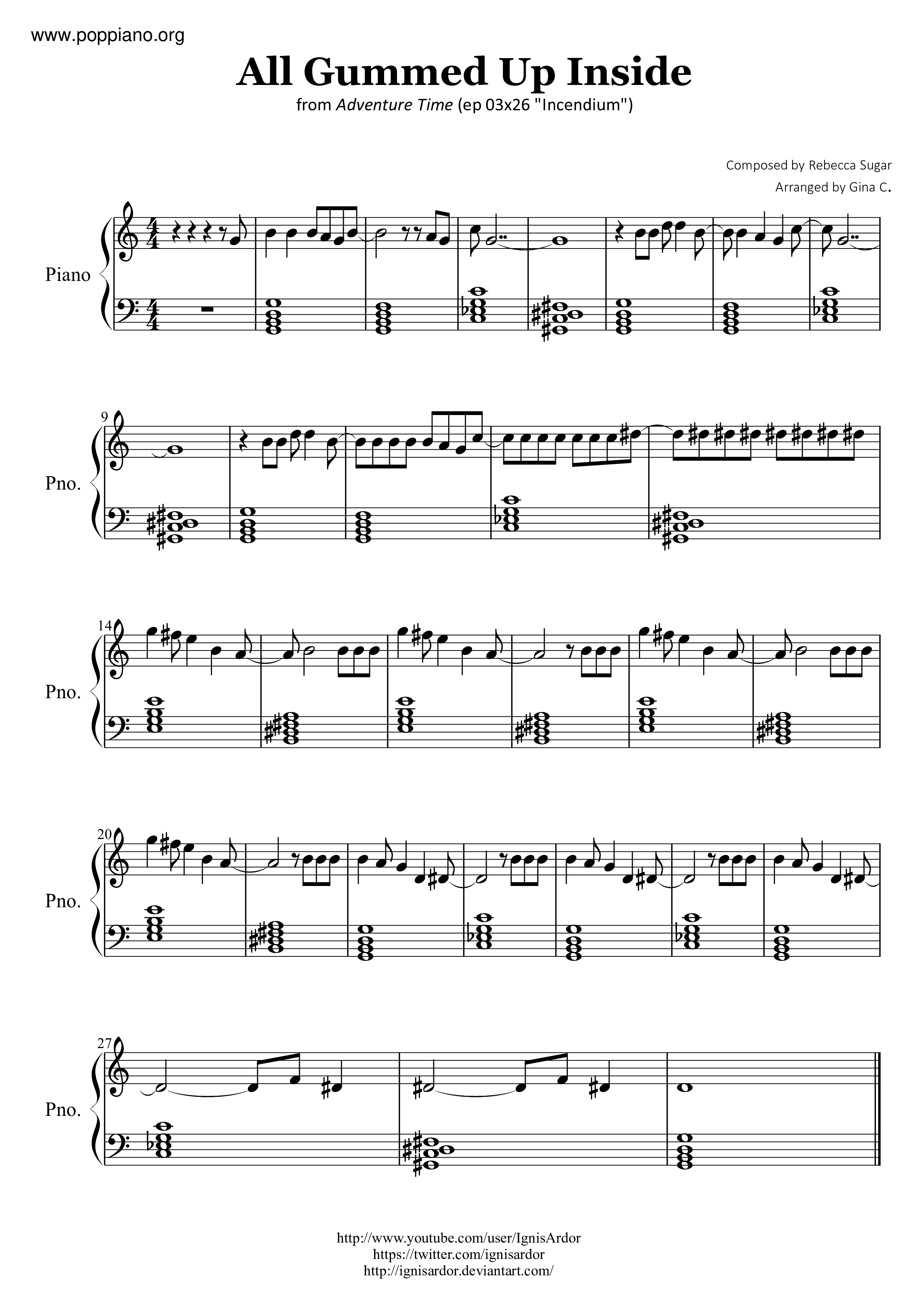 All Gummed Up Inside Score