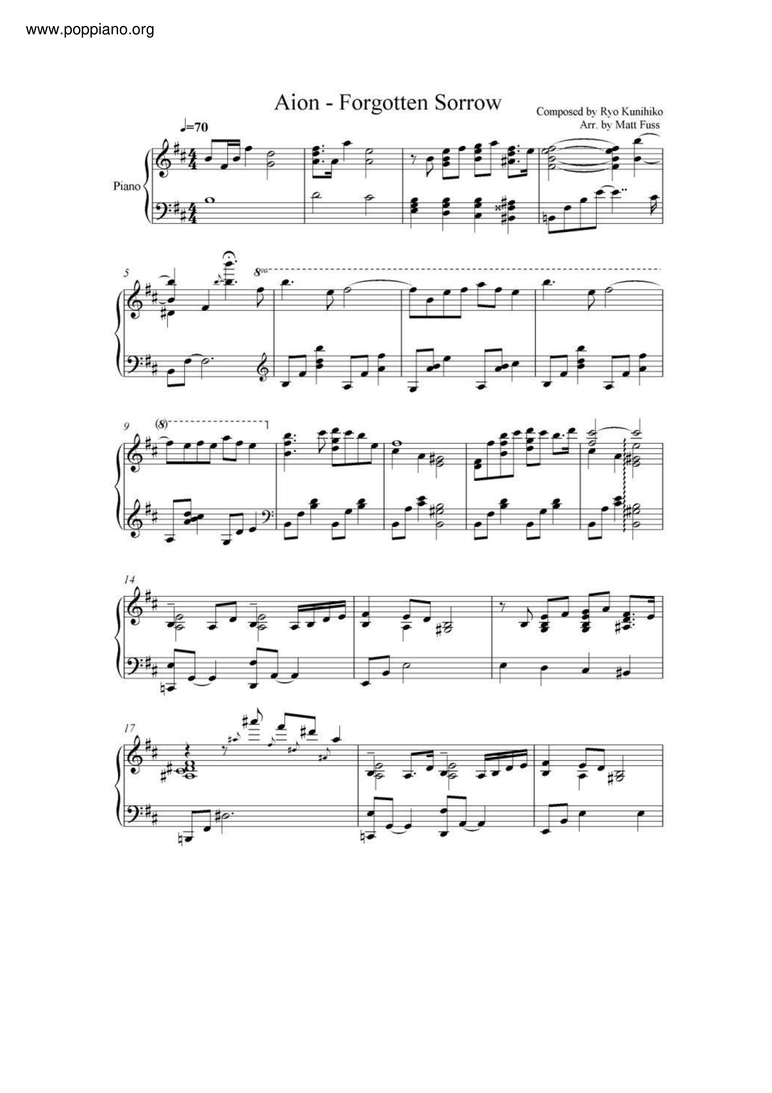 Forgotten Sorrow Score