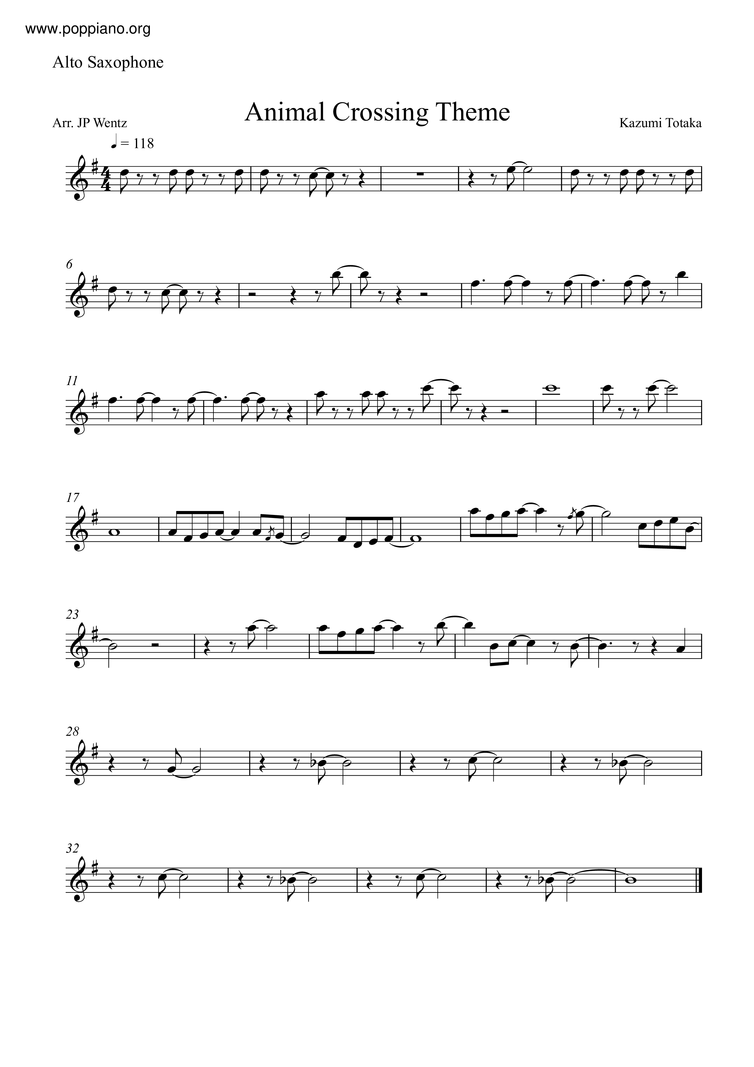 Animal Crossing Theme Score