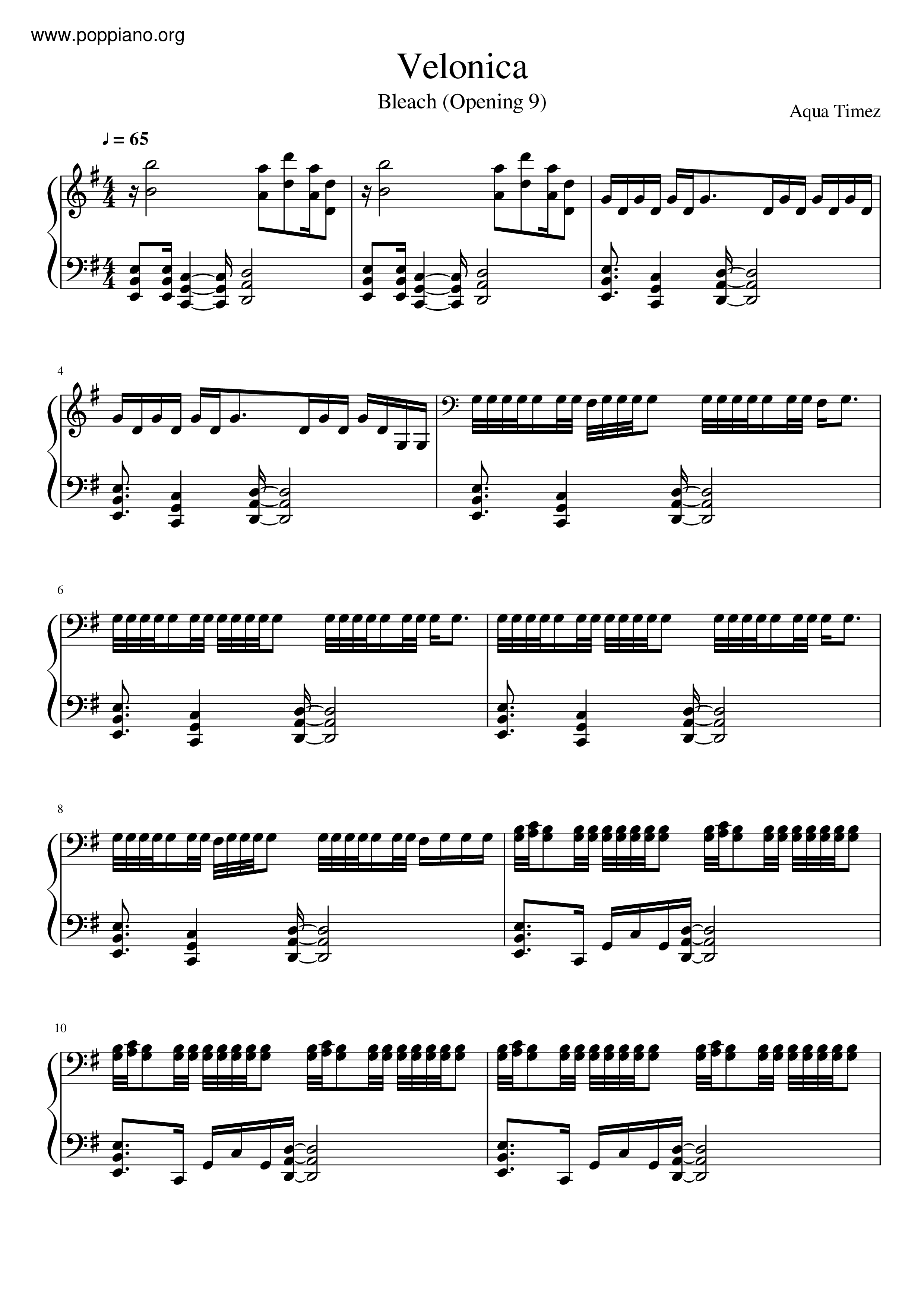 Aqua Timez - Velonica Score
