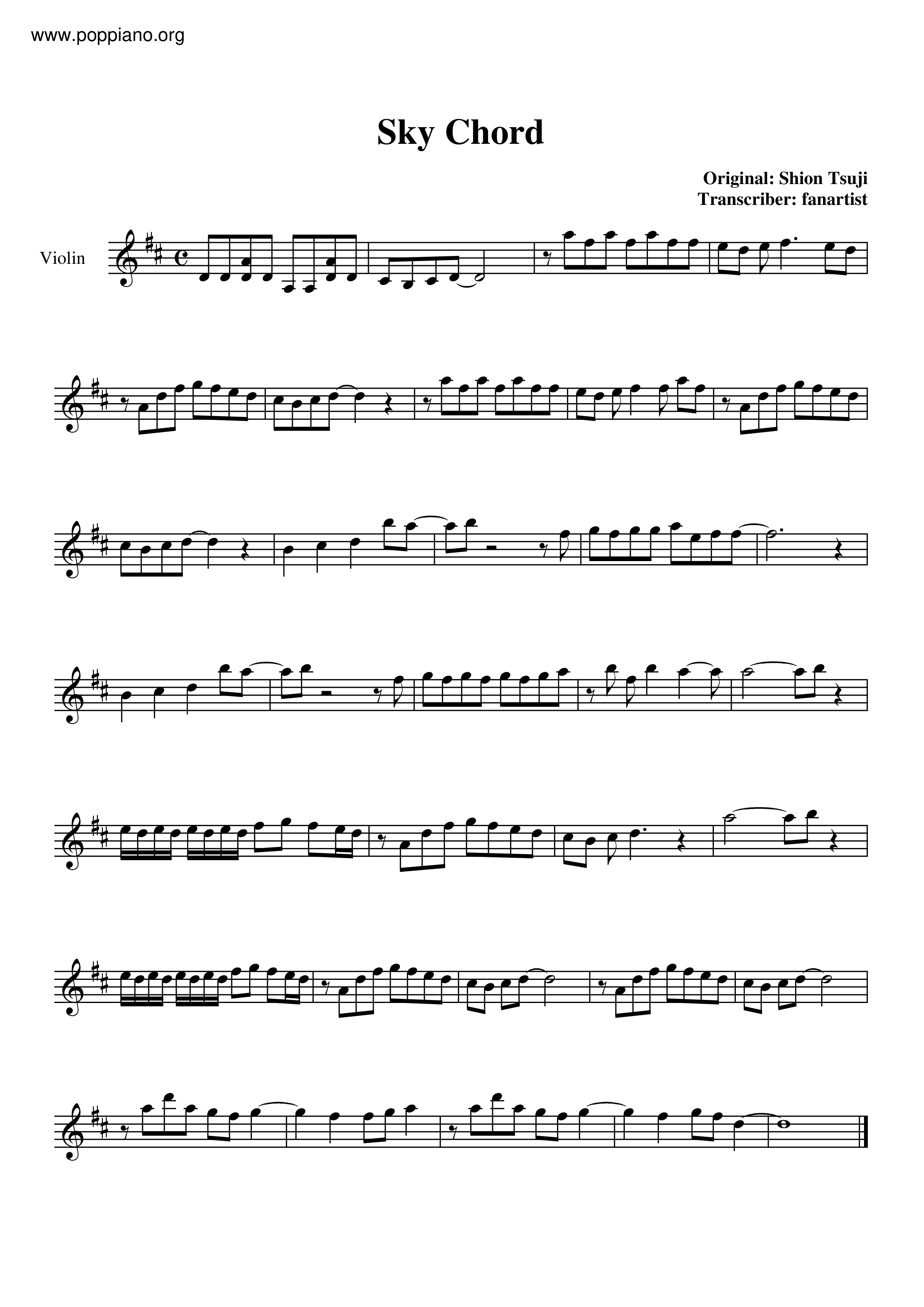 Sky Chord Score