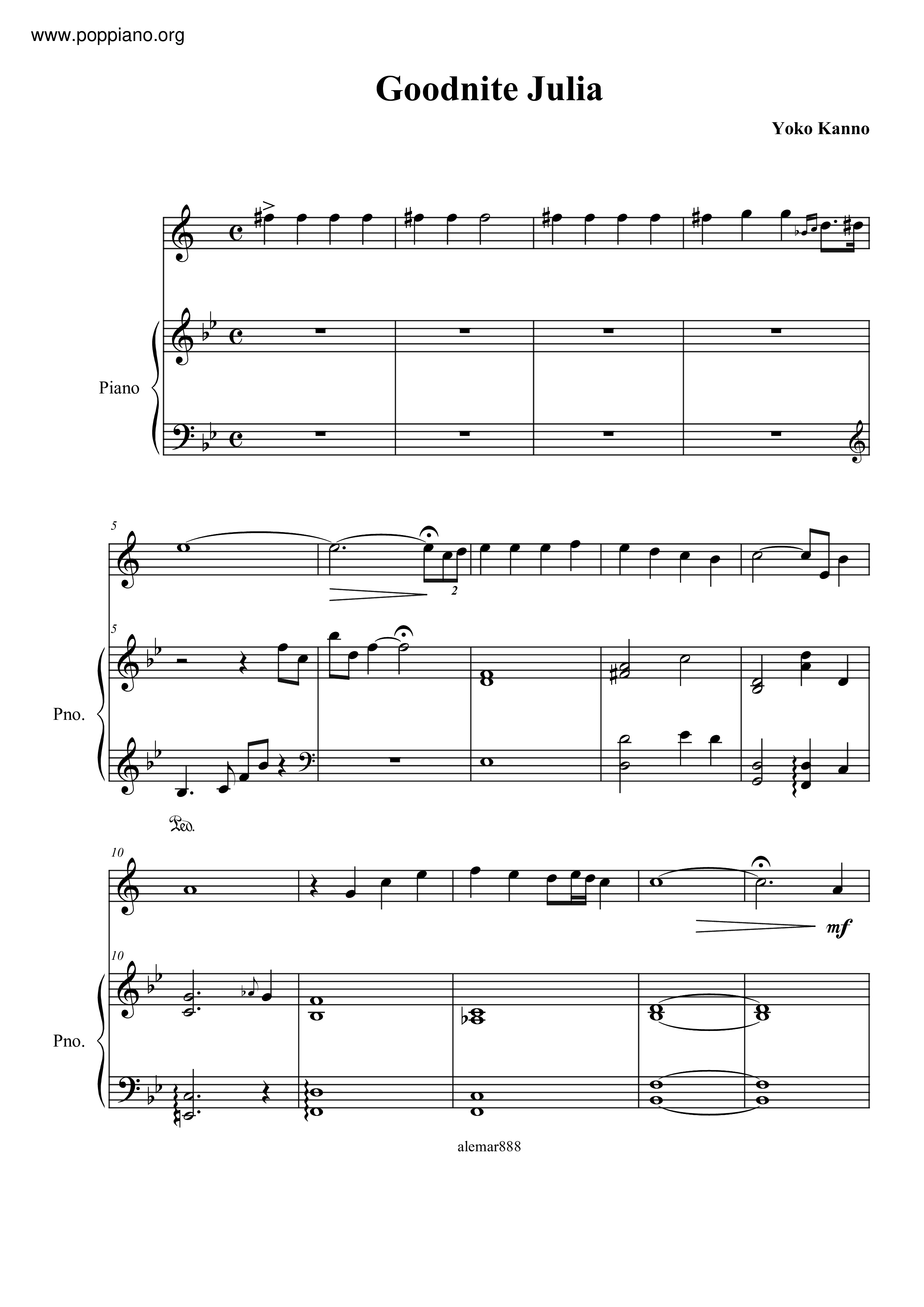Goodnight Julia Score