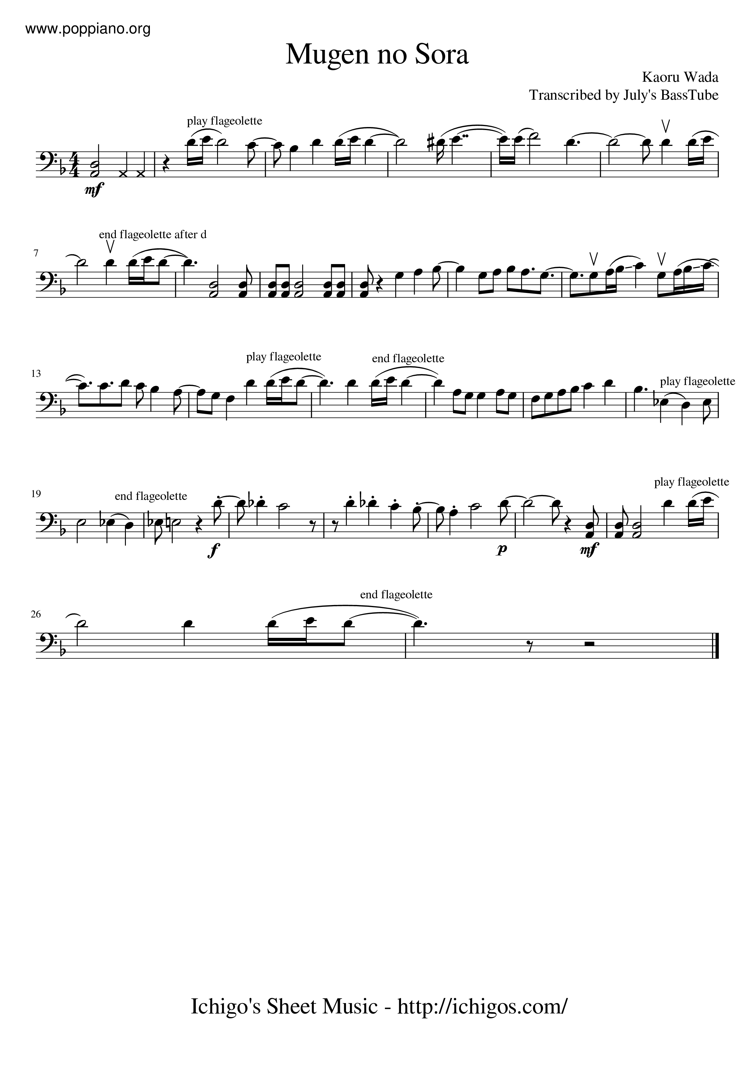 Mugen No Sora Score