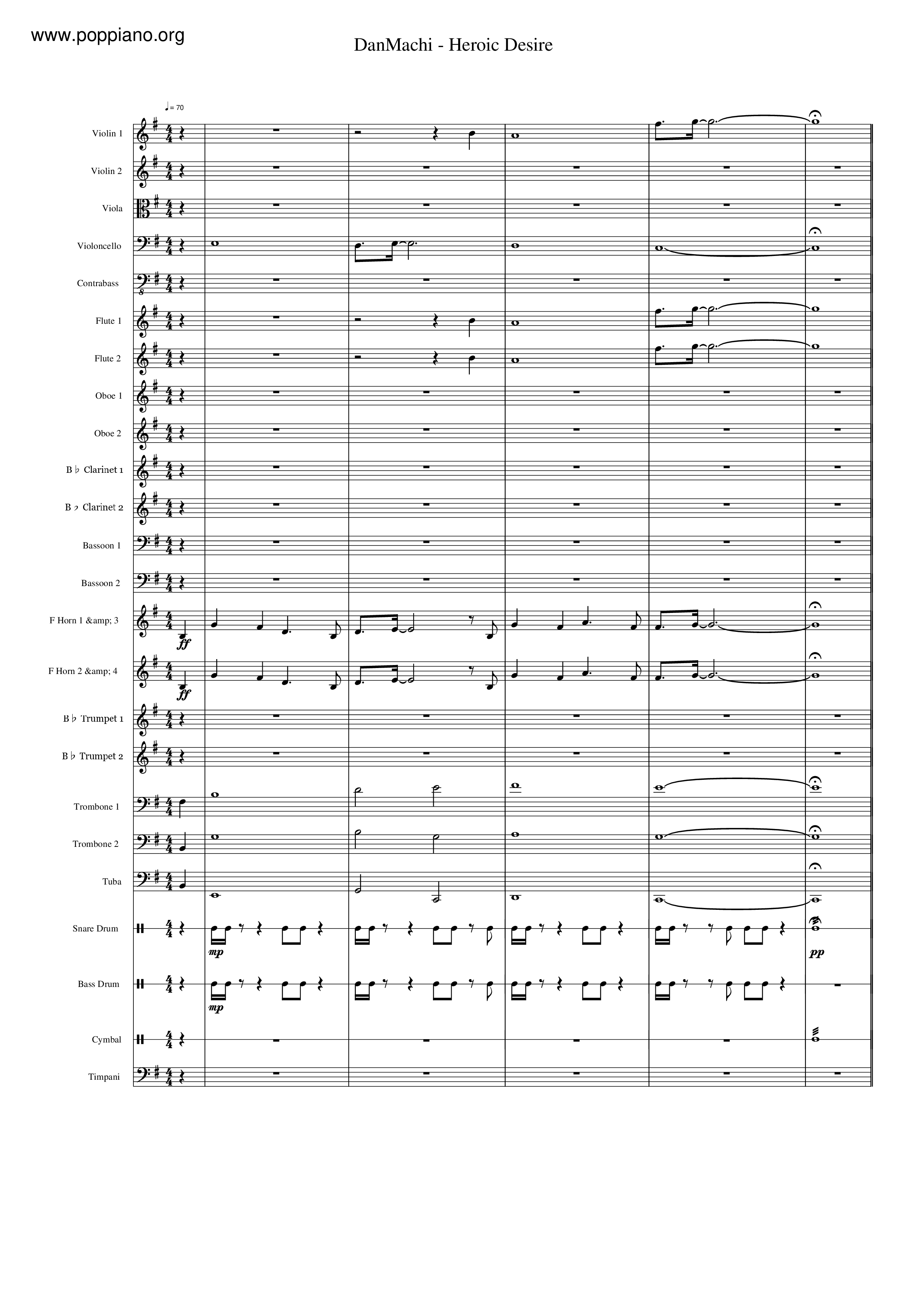 Heroic Desire(Unfinished) Score