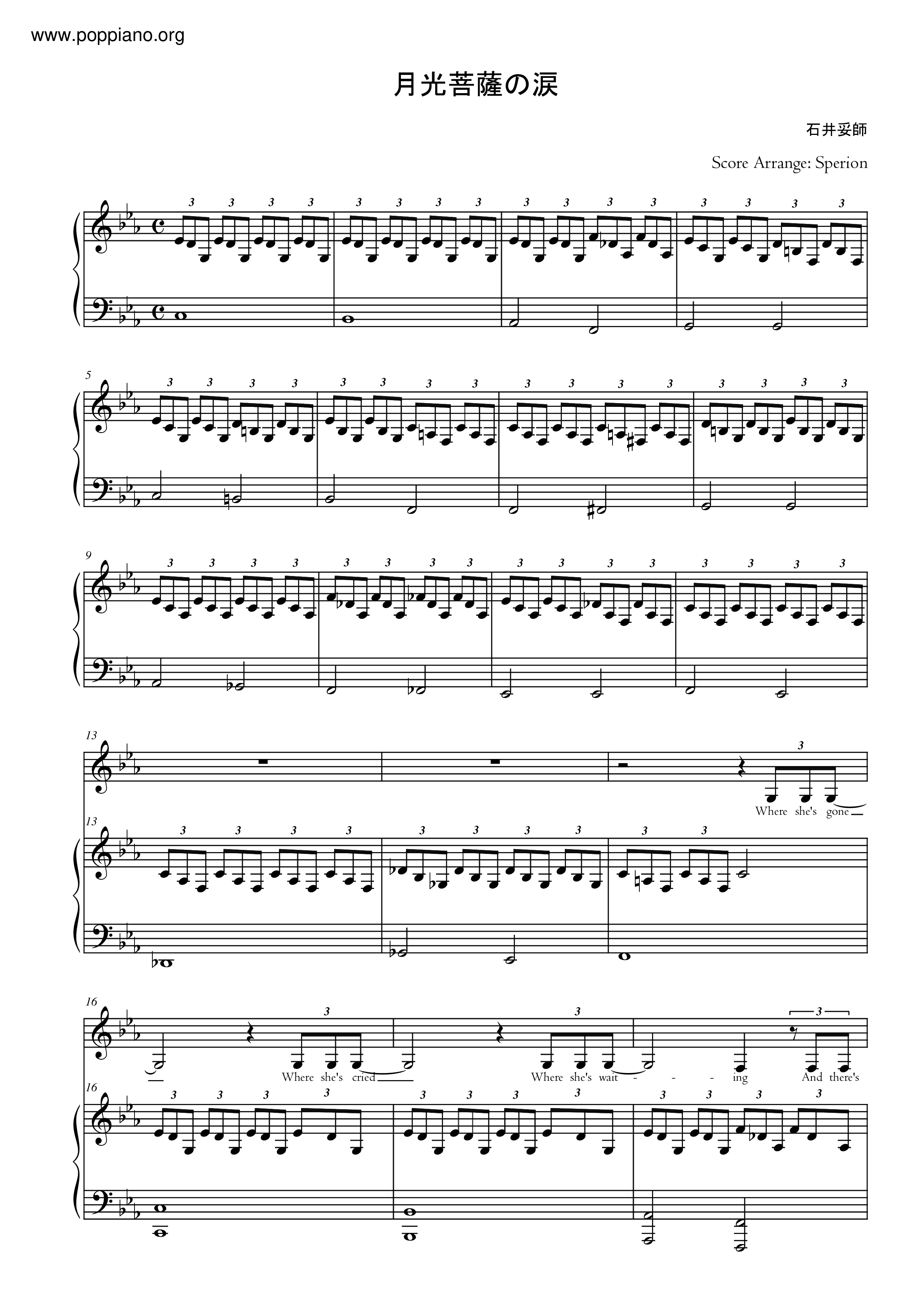 Candraprabha's Tears Score