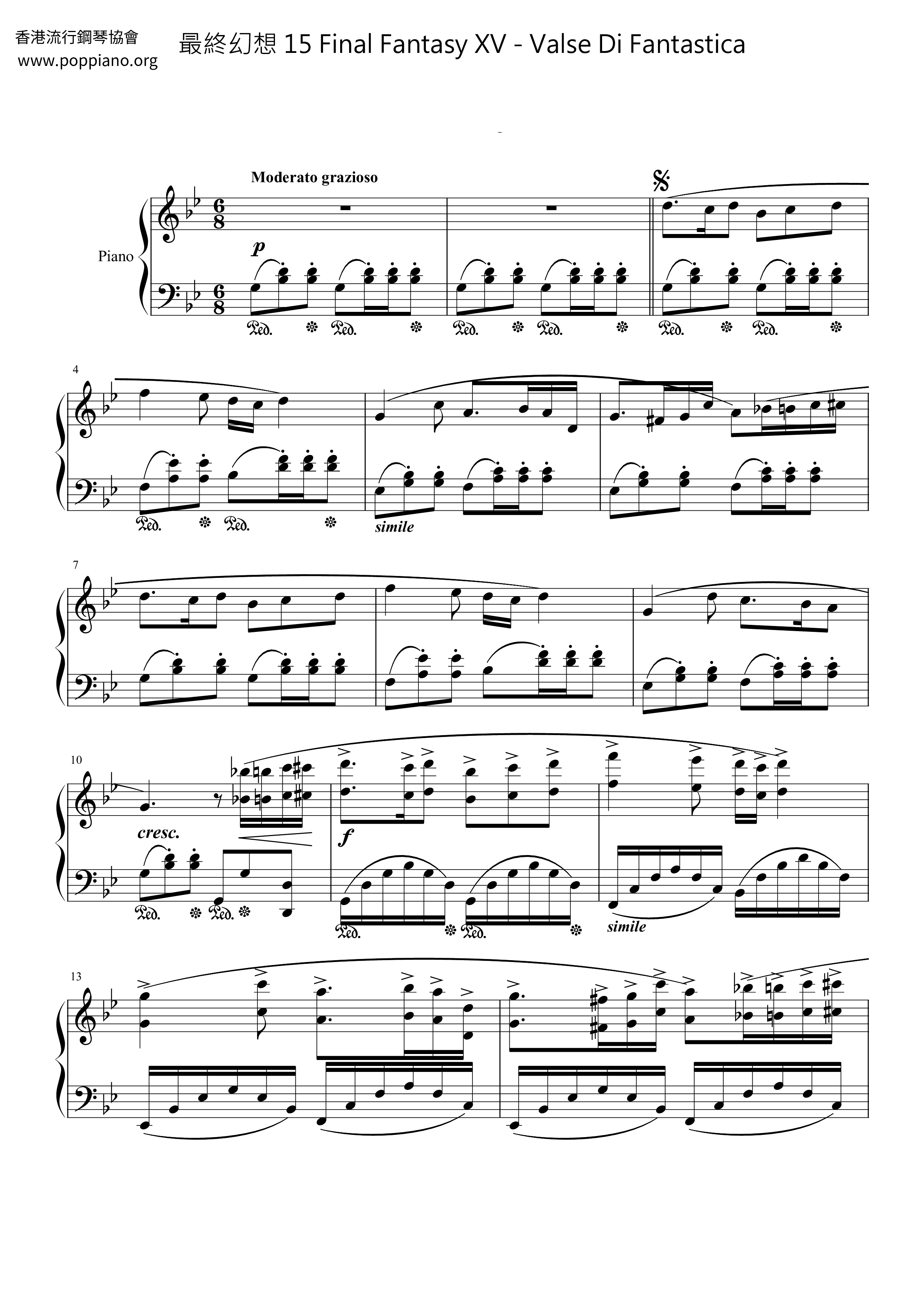 Valse Di Fantastica Score