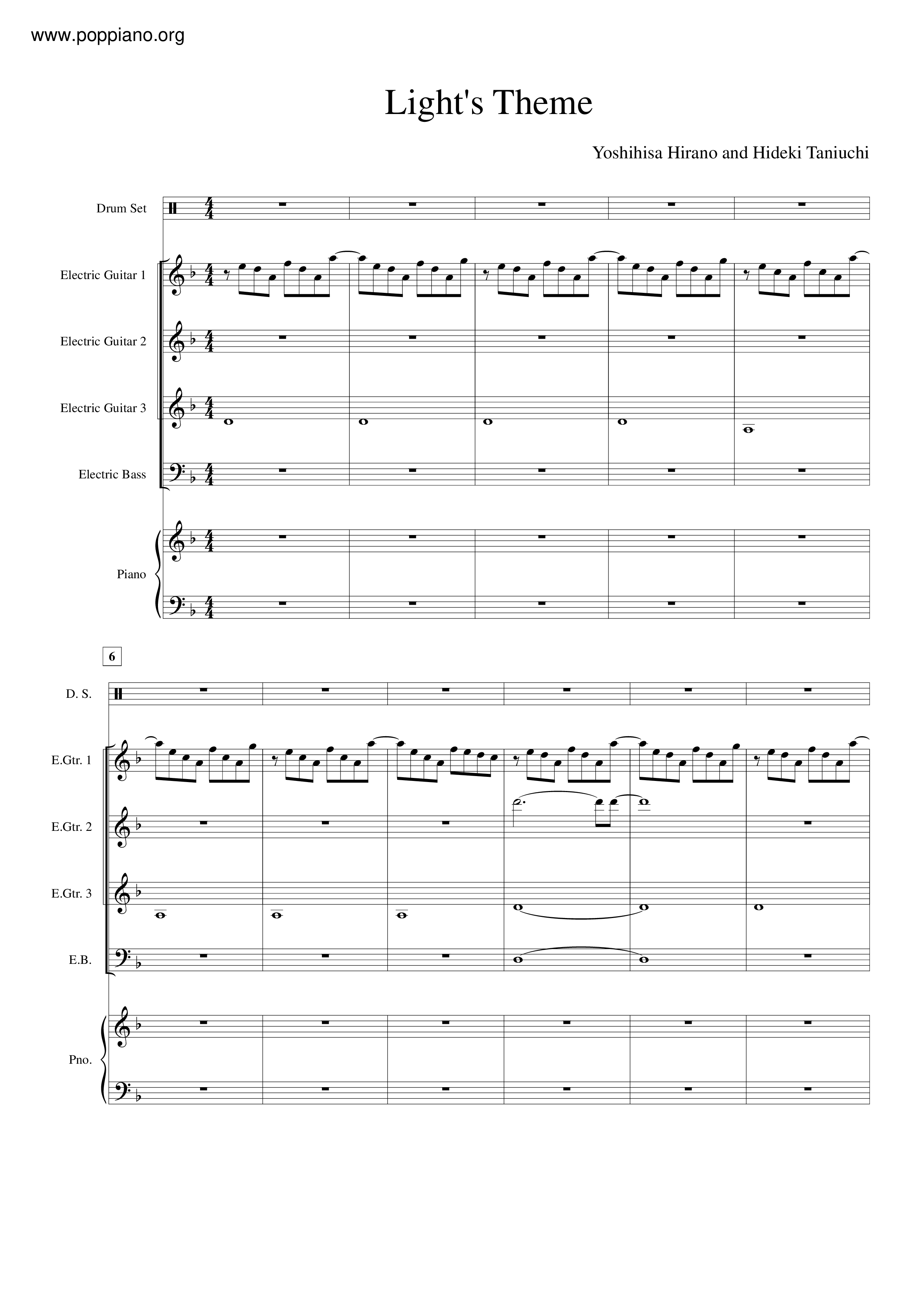Light's Theme Score