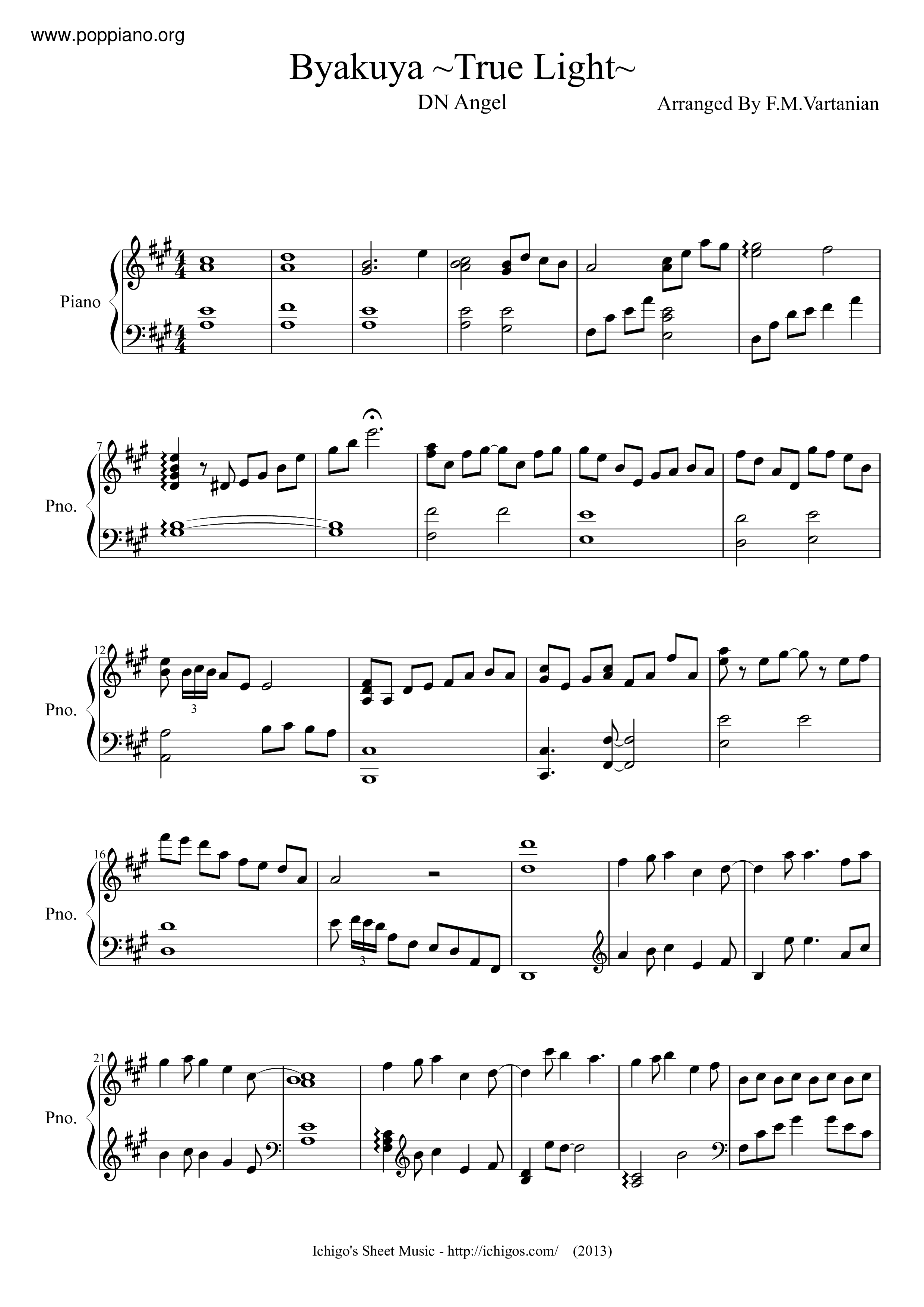 Byakuya ~True Light~ Score