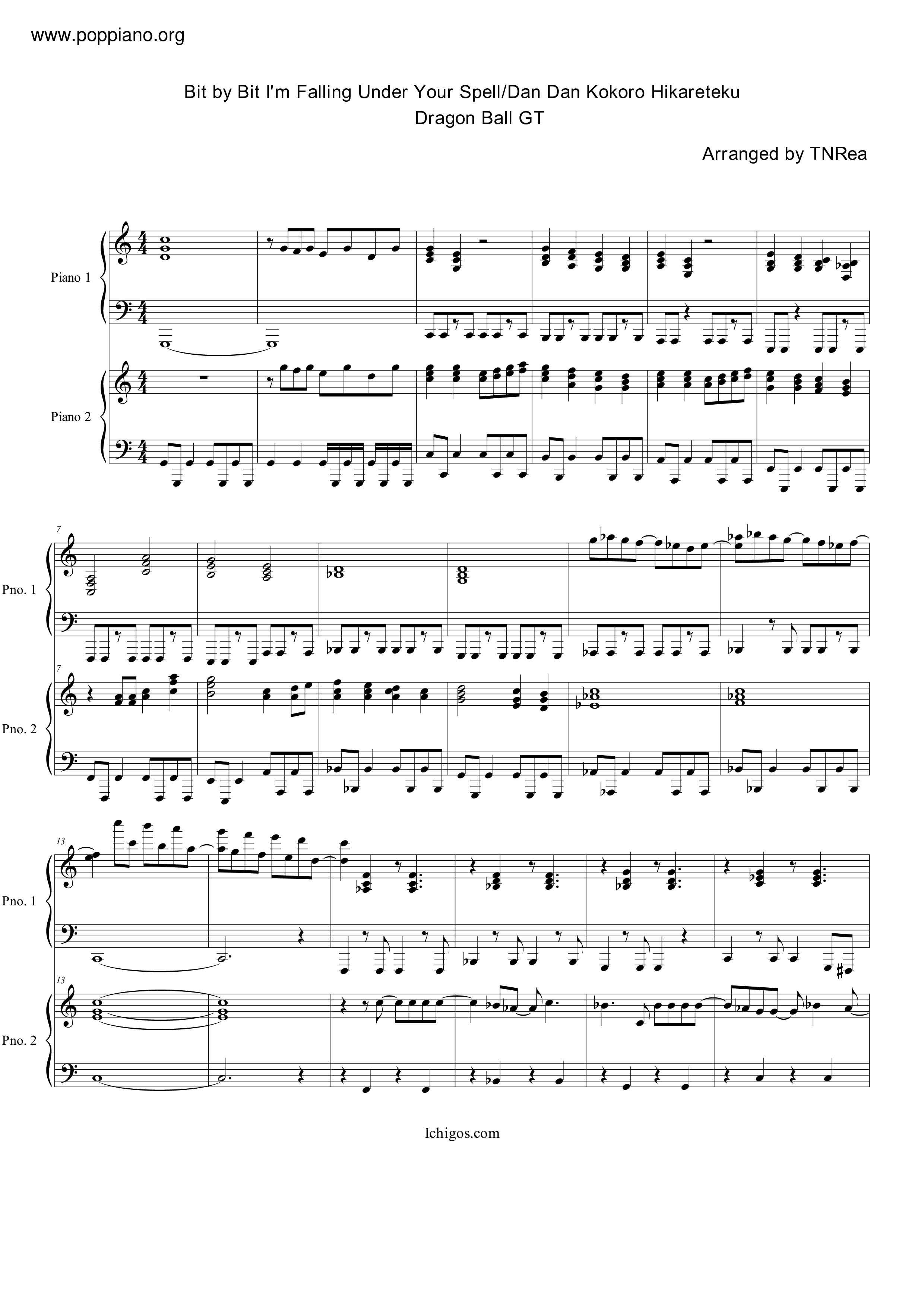 dragon ball gt (abertura) Sheet music for Trombone (Solo