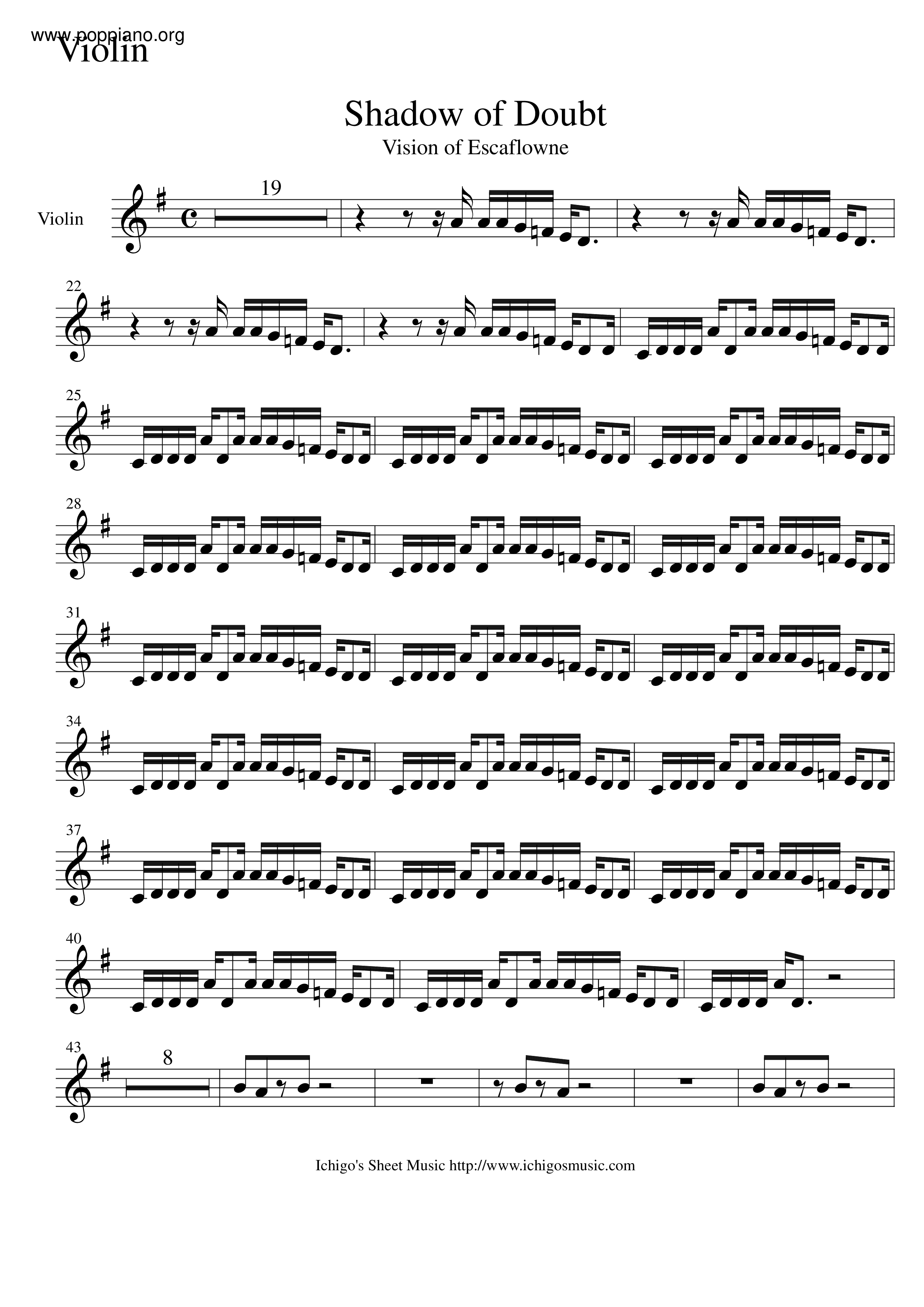 Shadow Of Doubt Score
