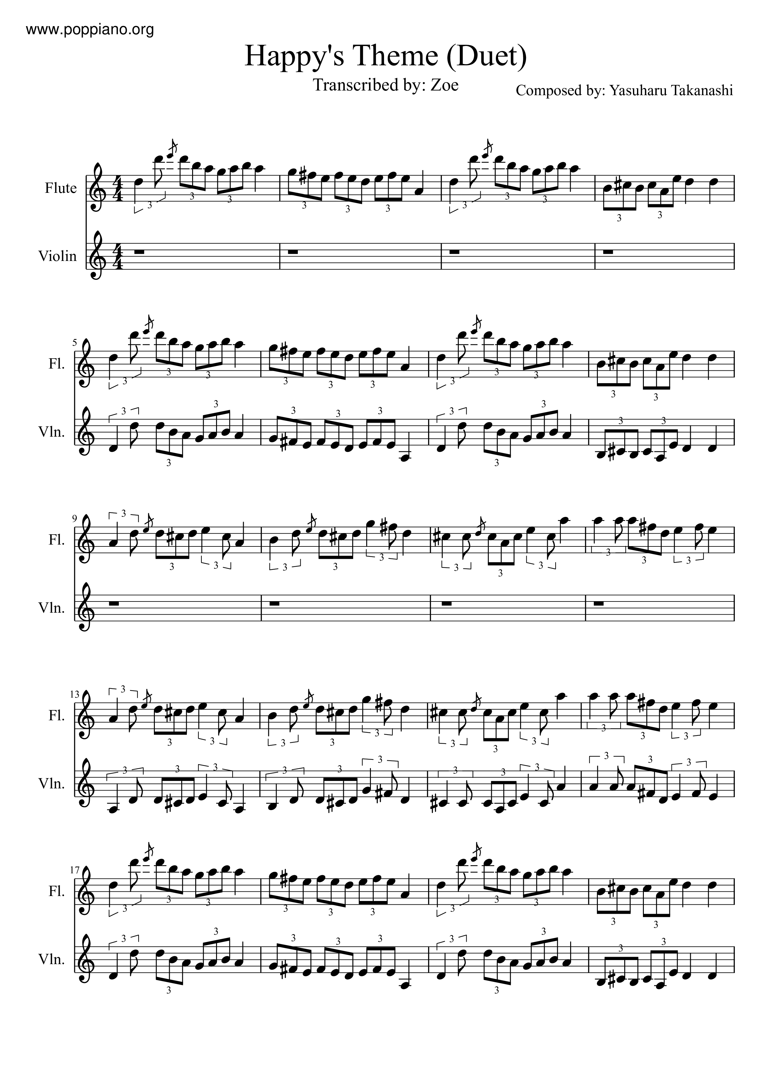 Happy's Theme Score