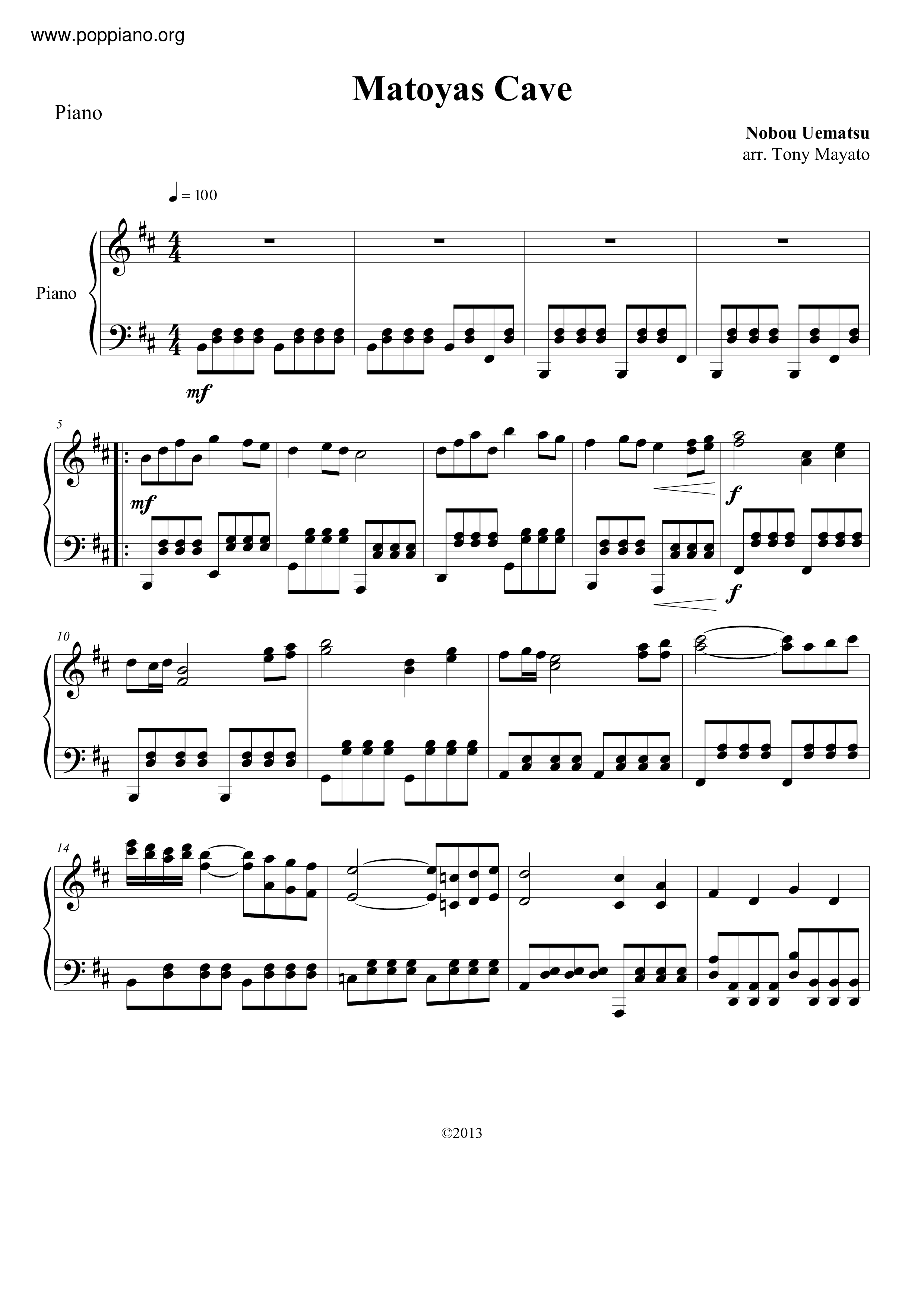 Matoyas Cave Score