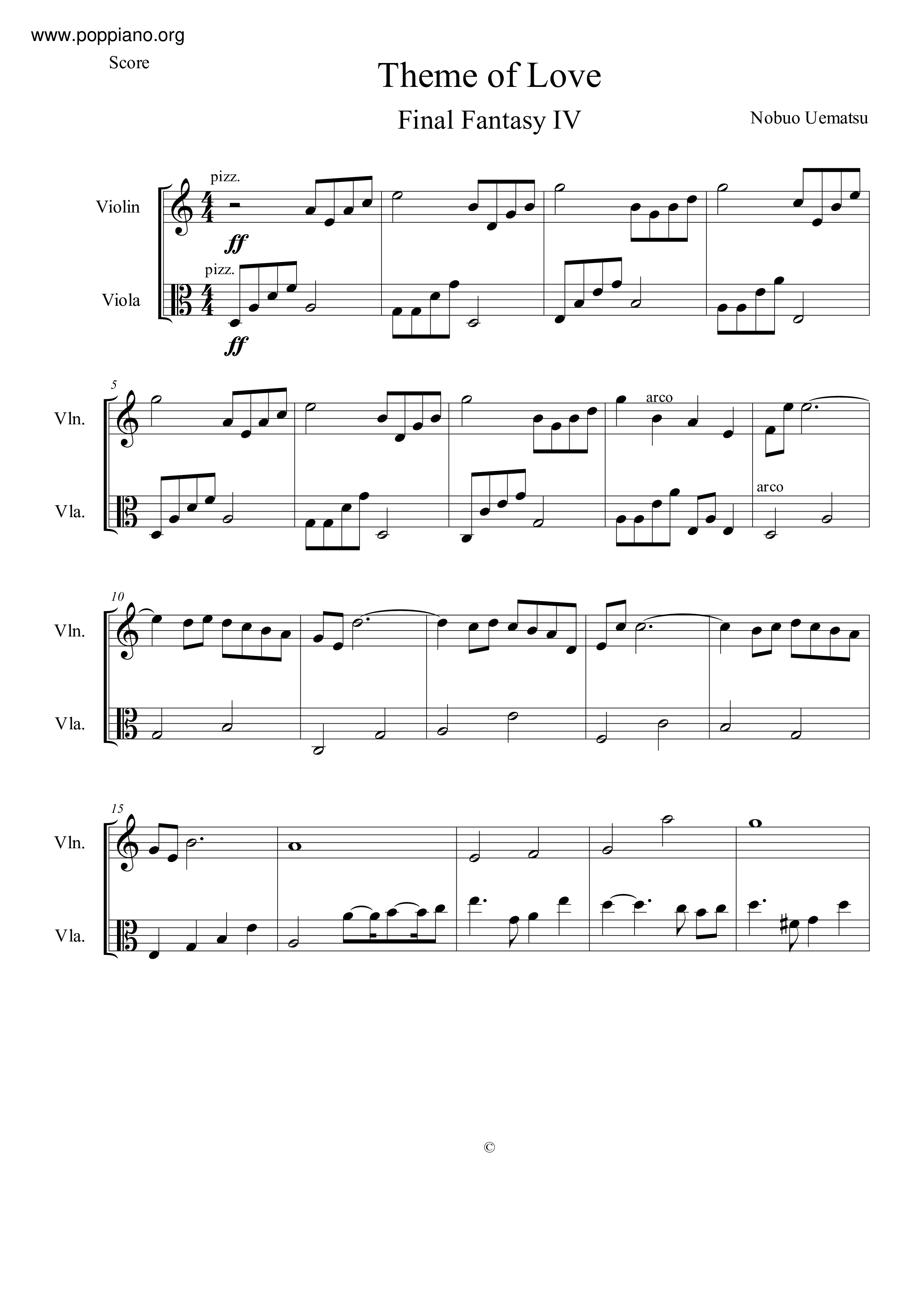 Theme Of Love Score