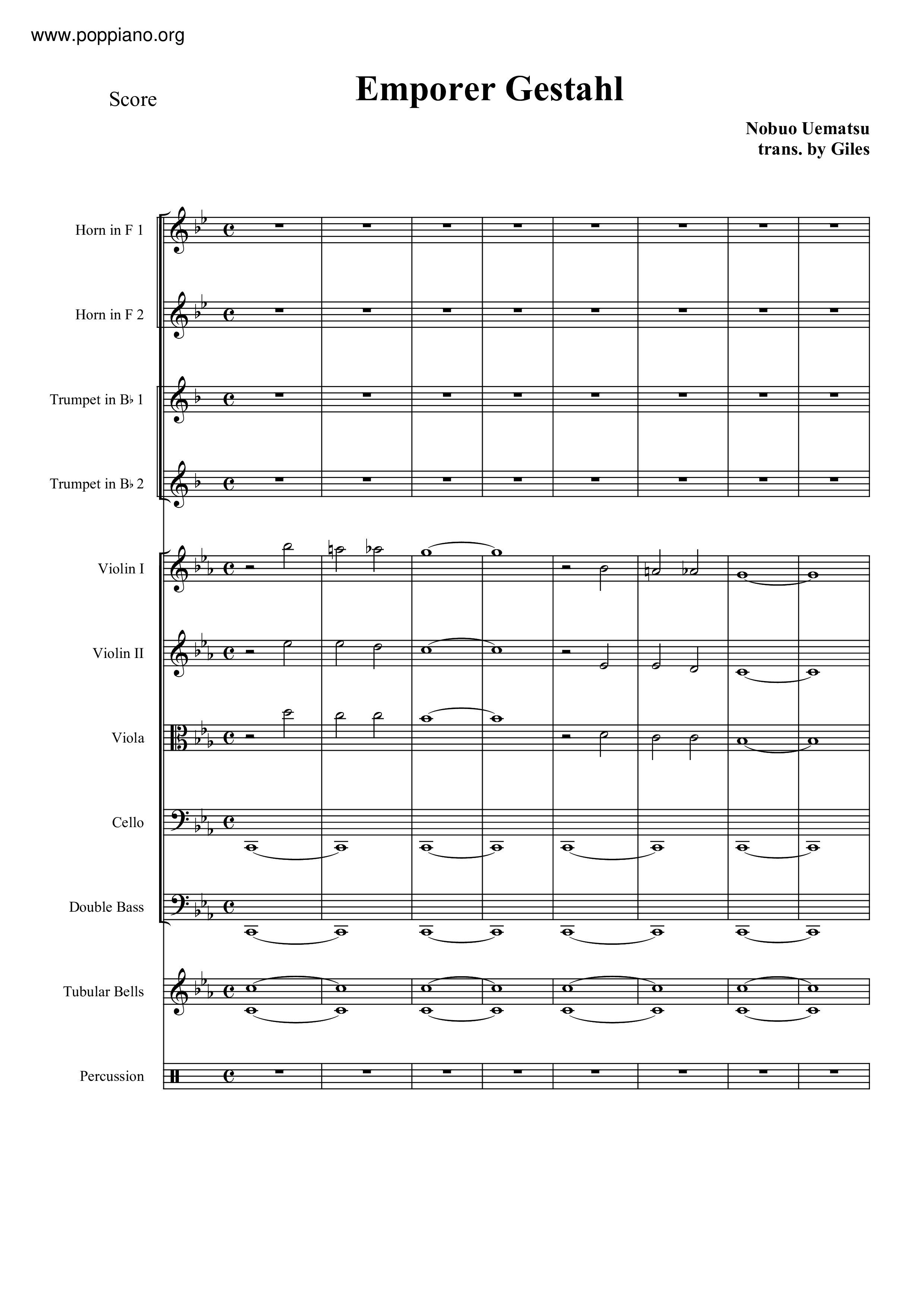 Emporer Gestahl琴譜