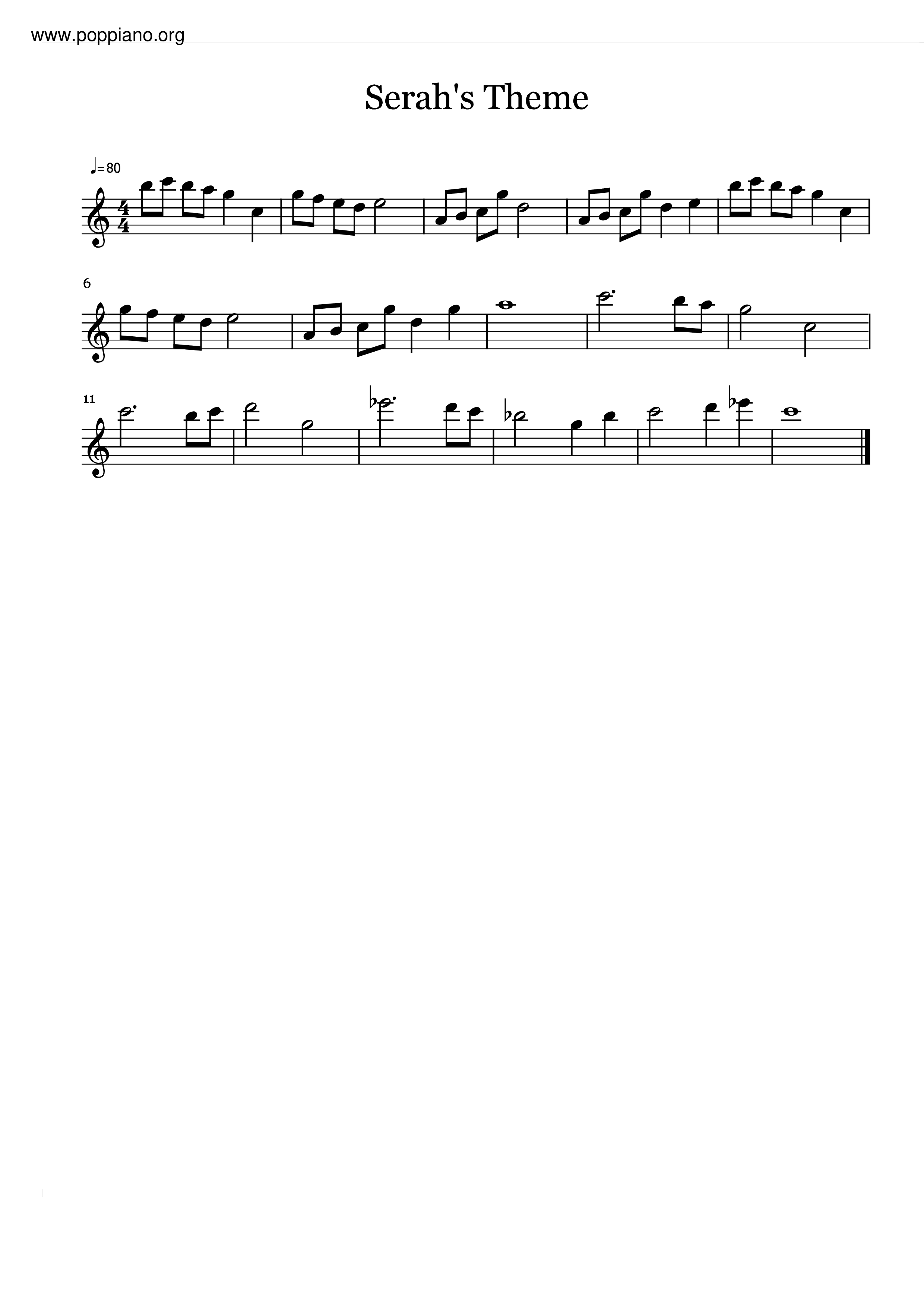 Serah's Theme Score