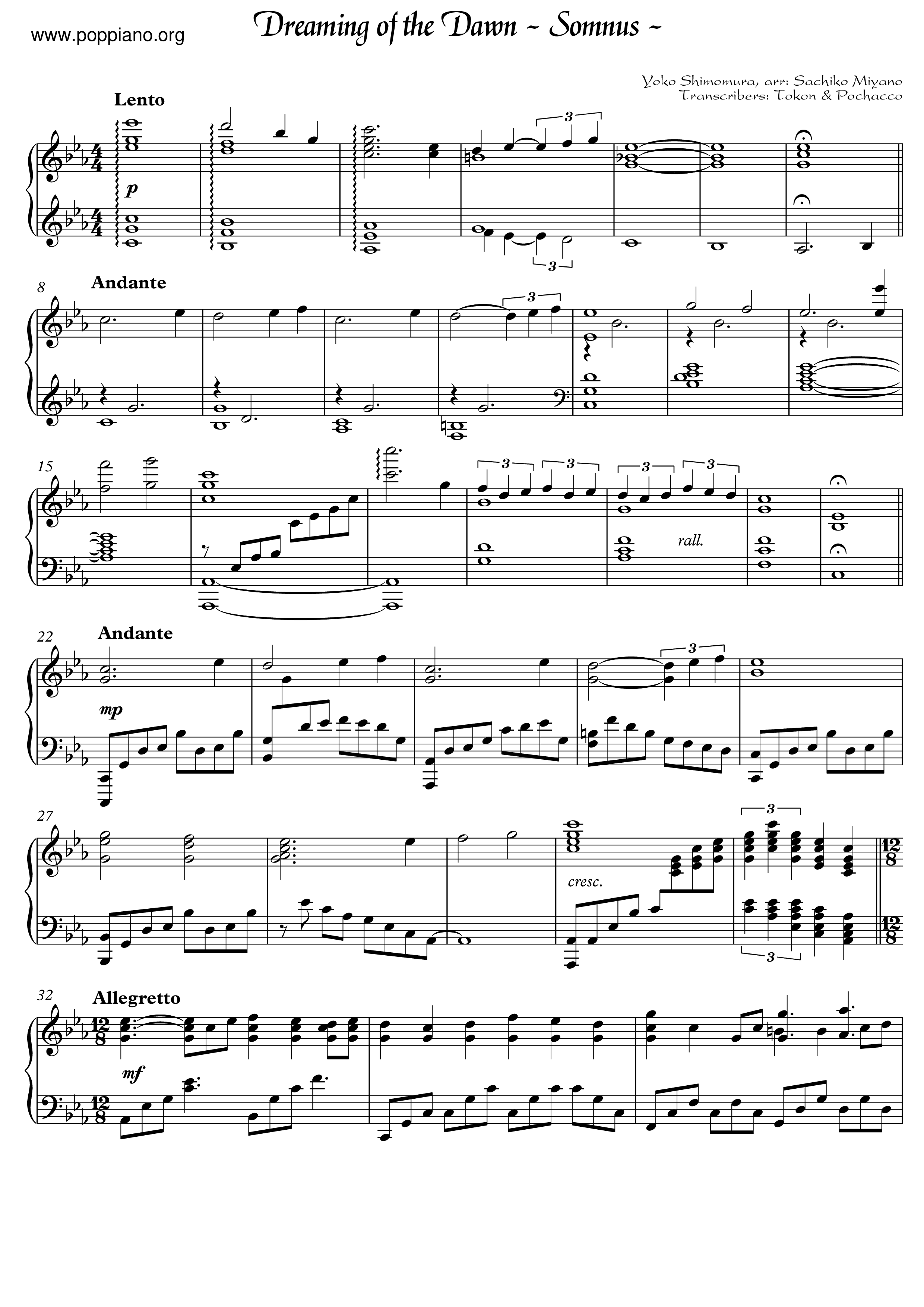 Dreaming Of The Dawn - Somnus Score
