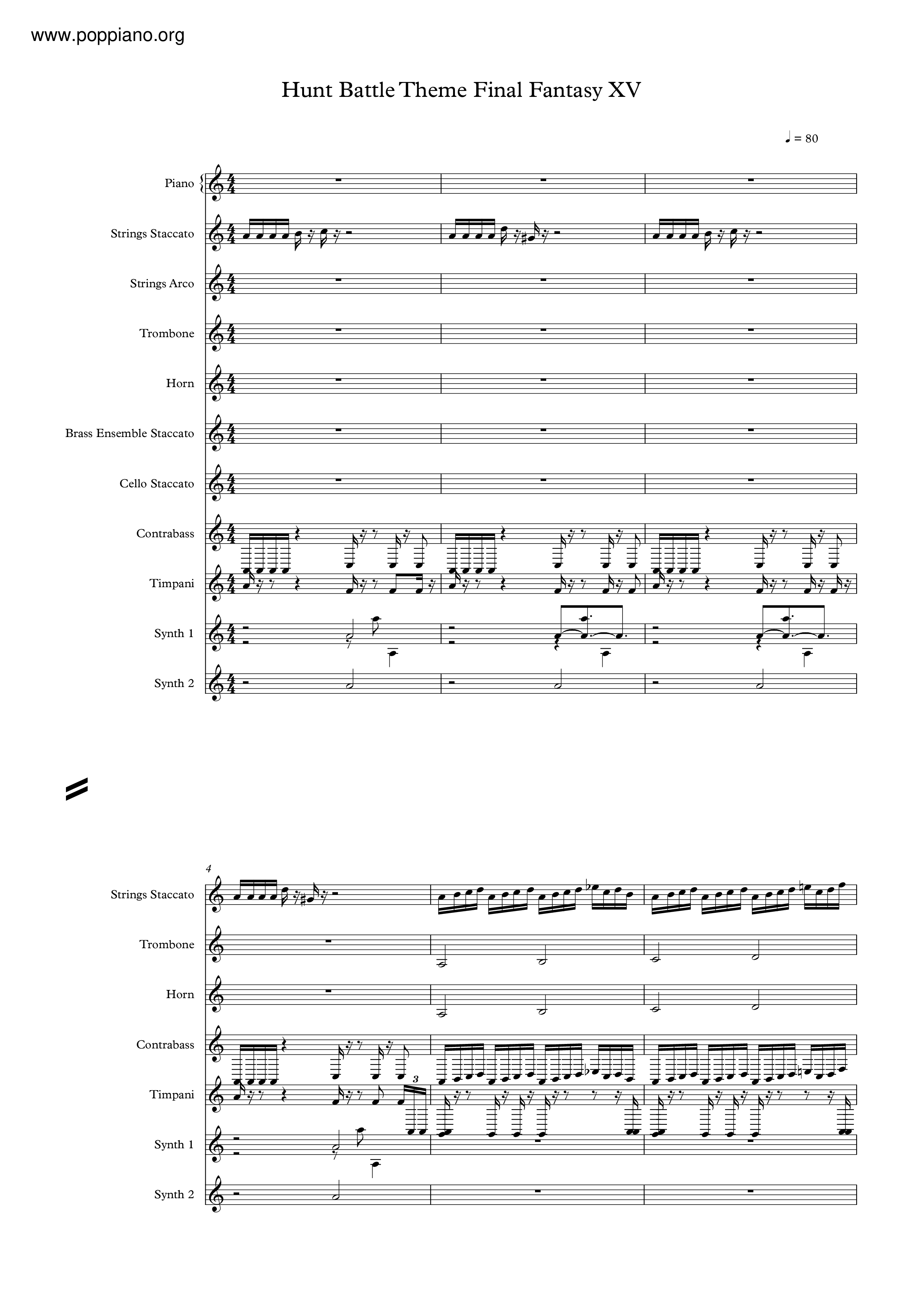 Hunt Battle Theme Score