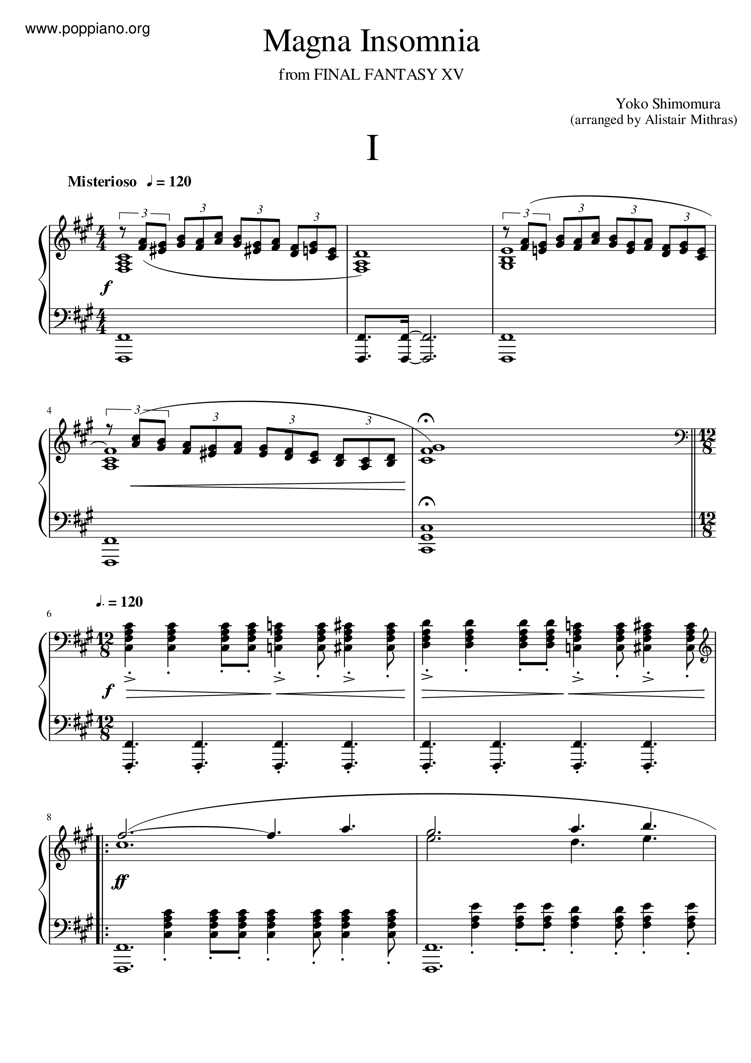 Magna Insomnia - Full Version Score