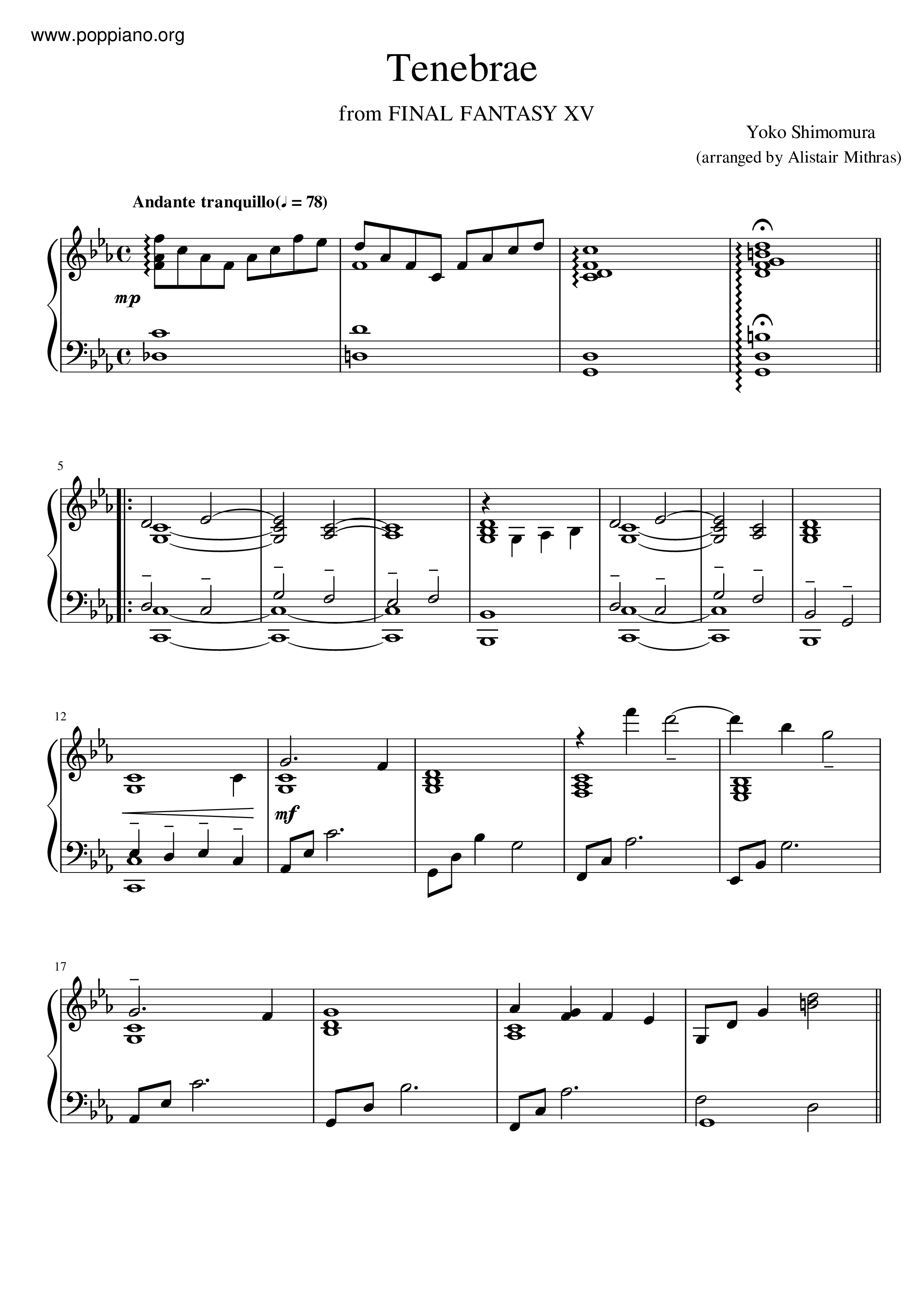 Tenebrae Score