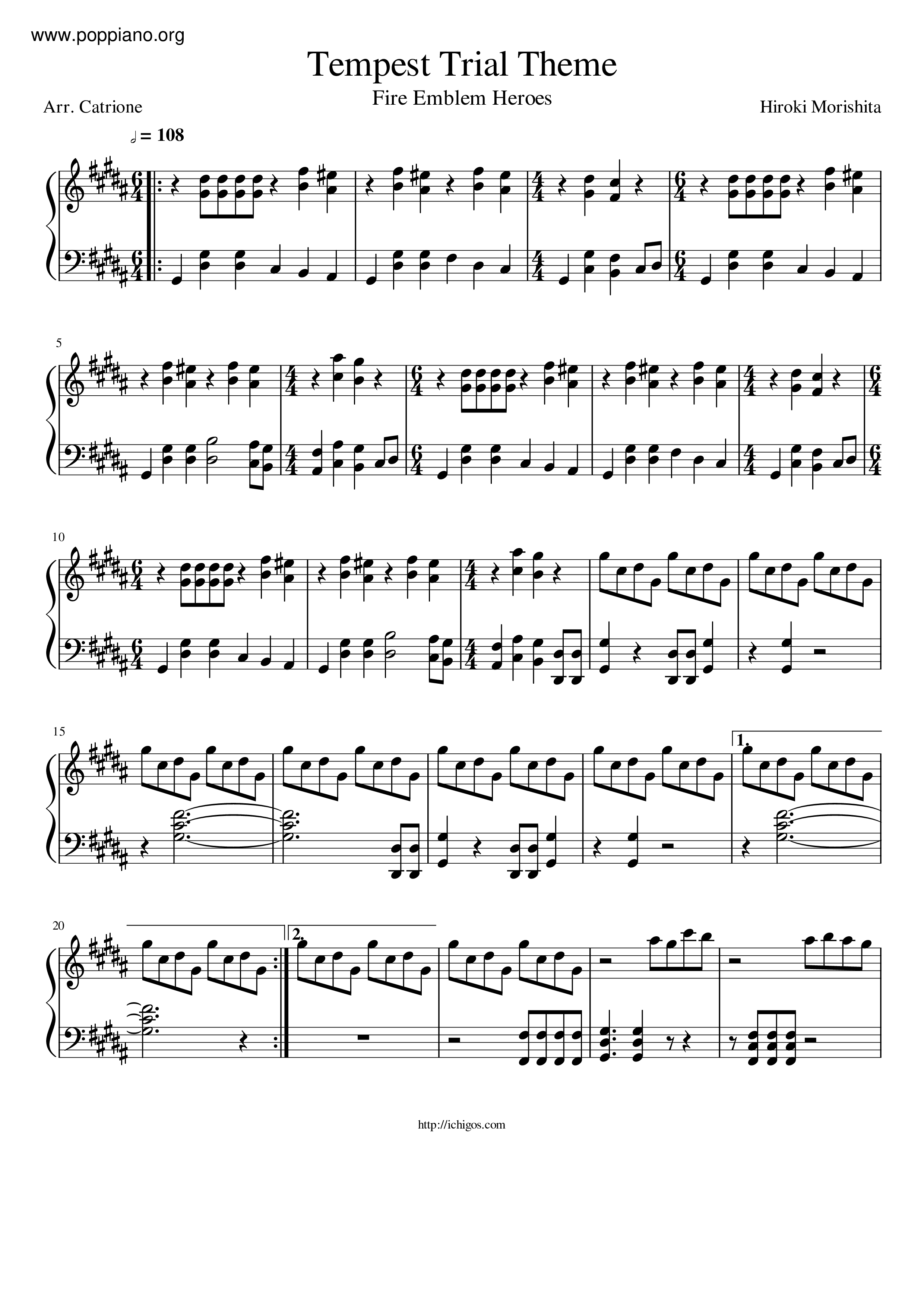 Tempest Trial Theme Score