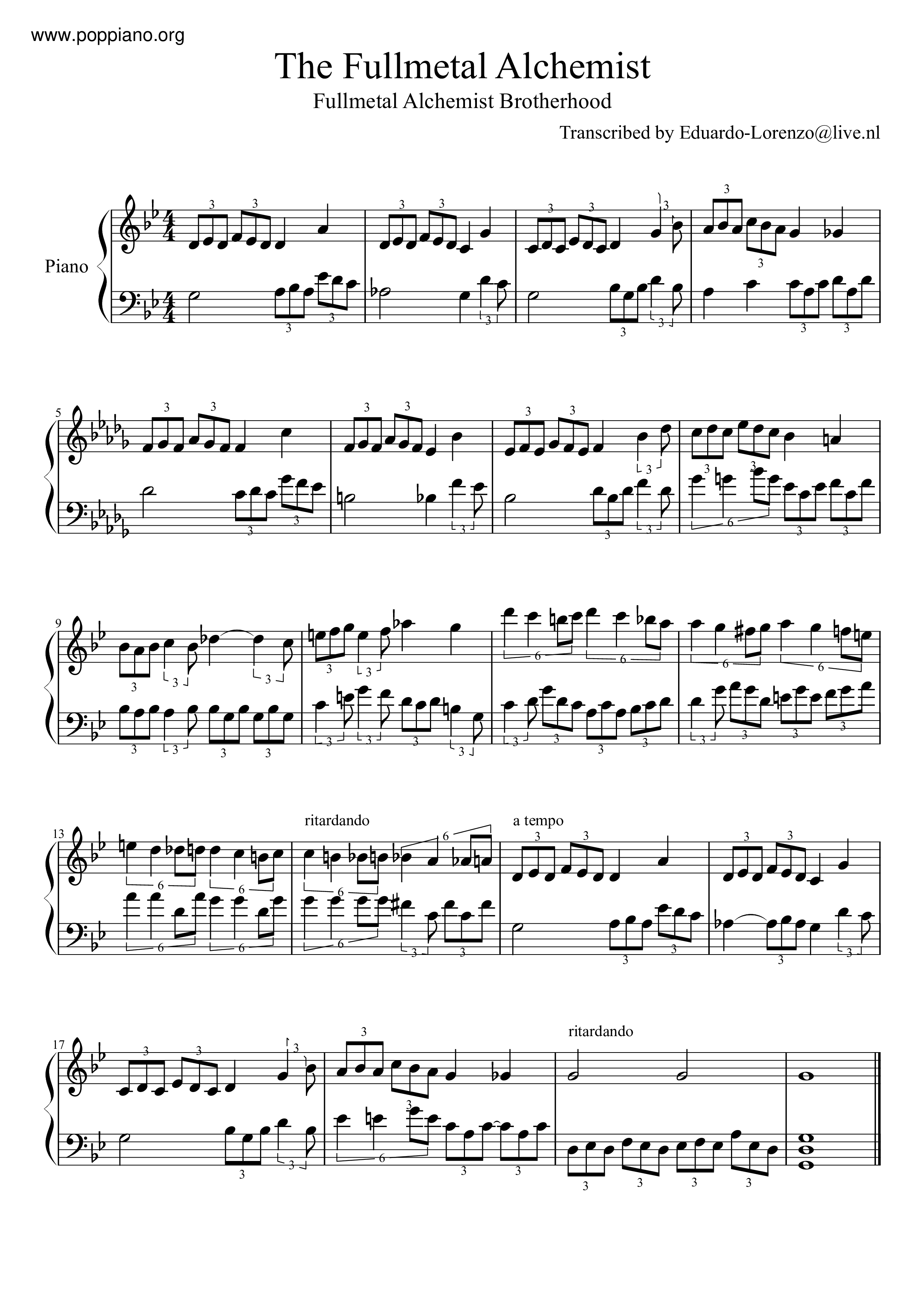 The Fullmetal Alchemist Score