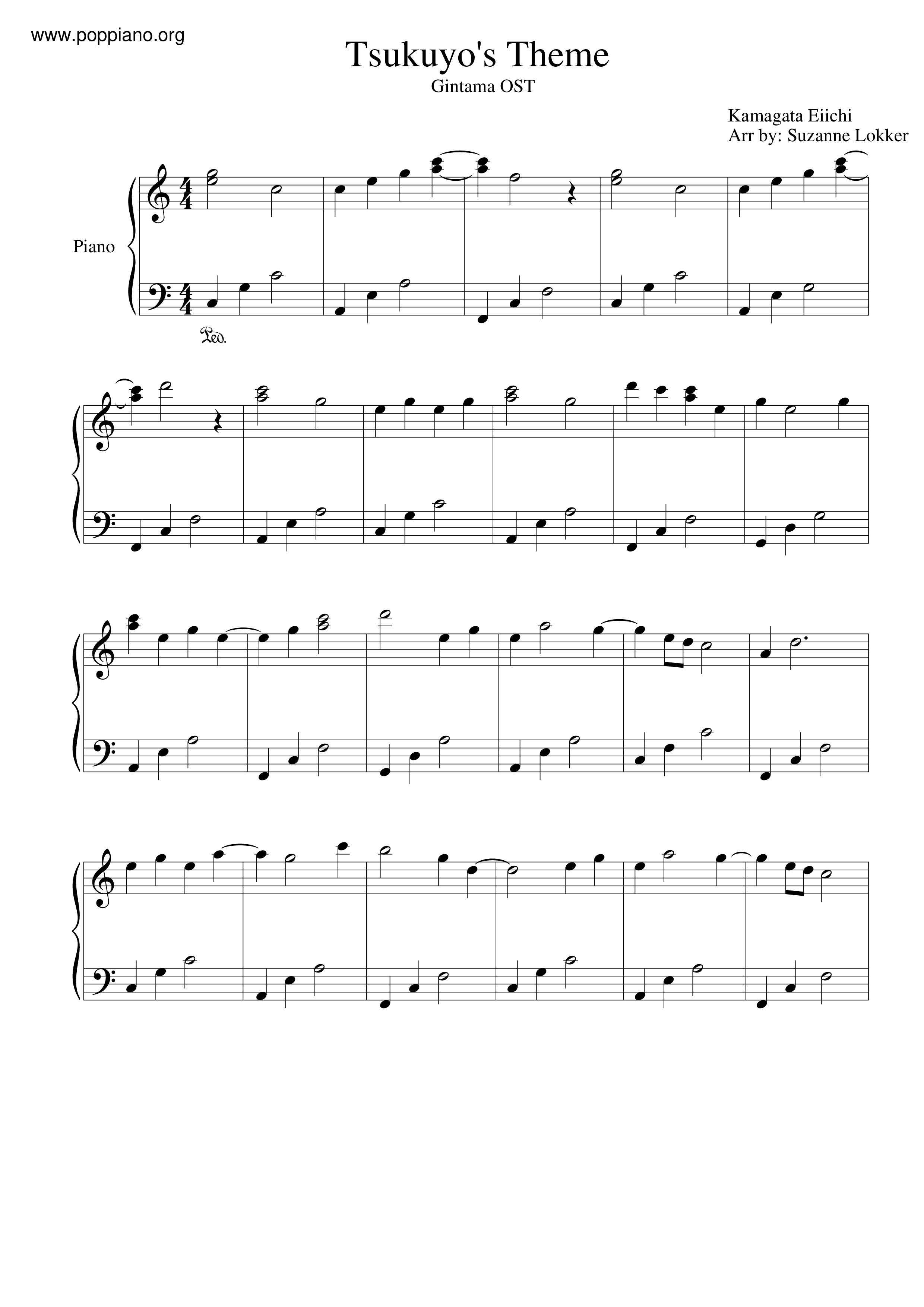 Tsukuyo's Theme Score