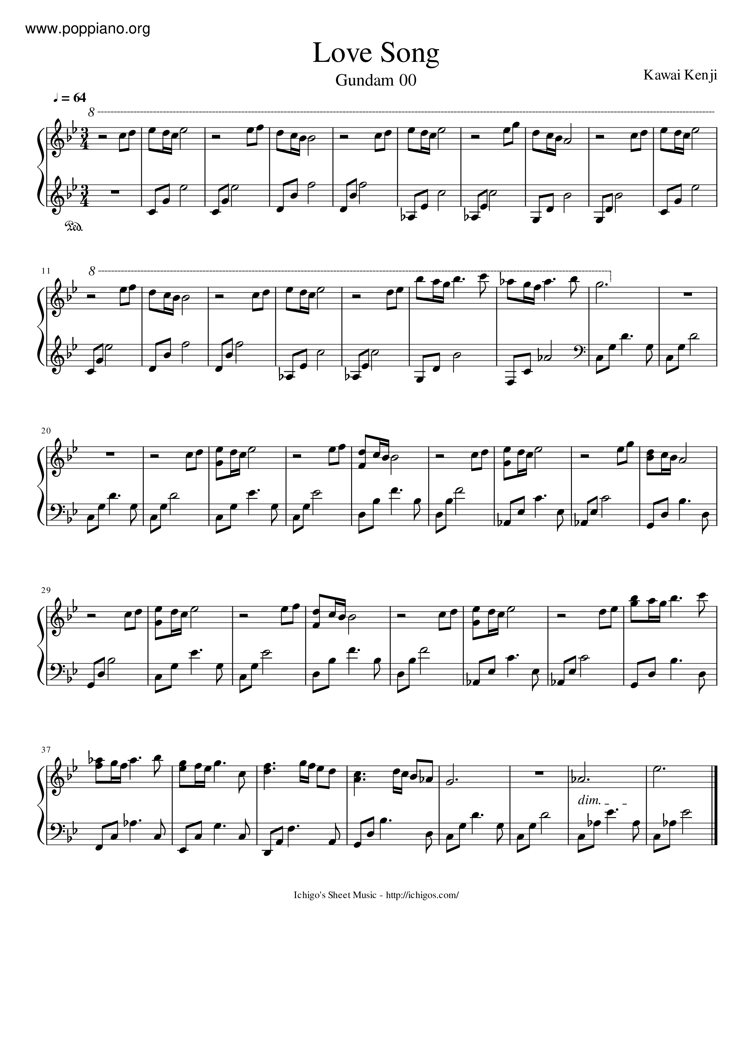 Love Song Score