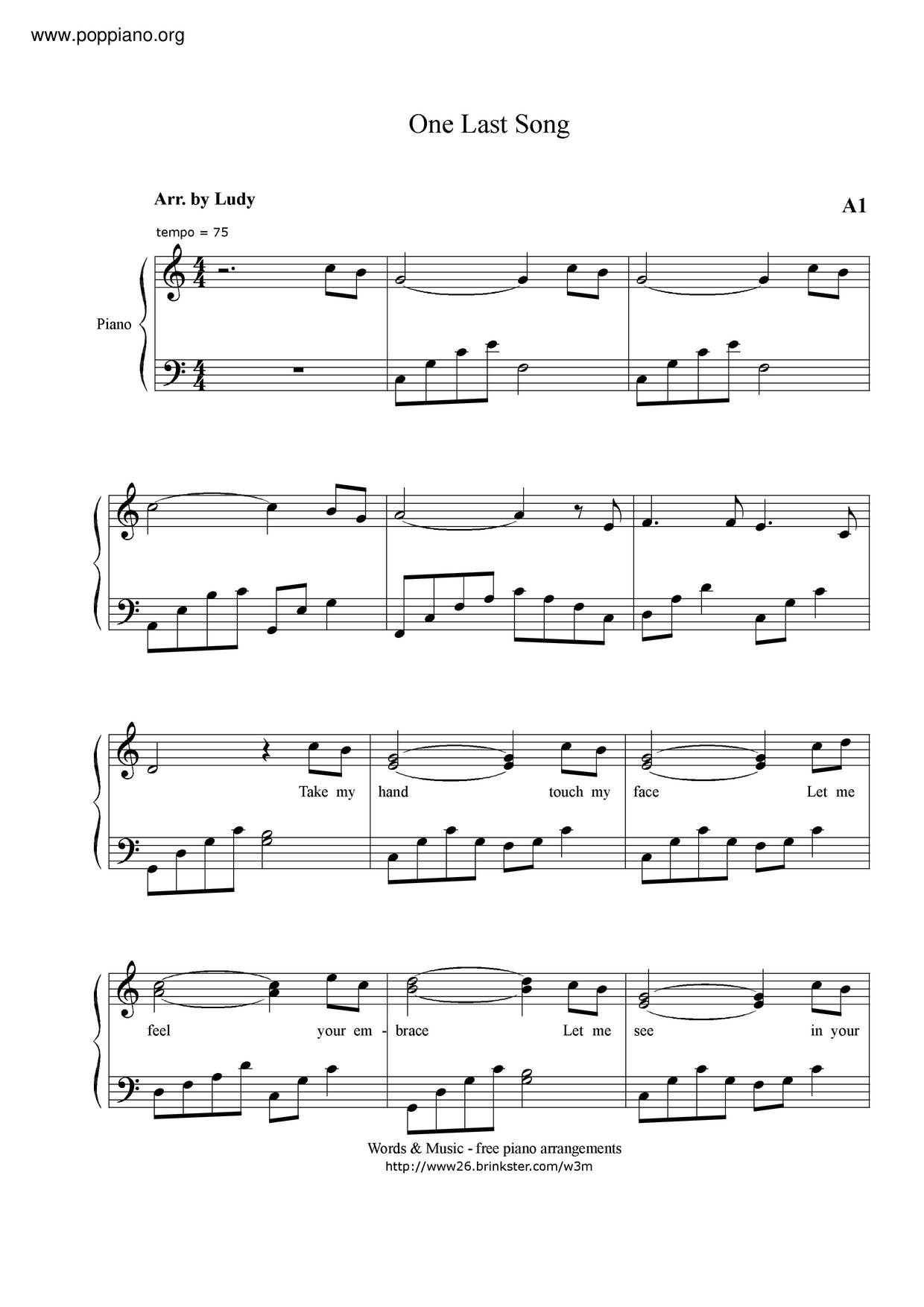 One Last Song Score