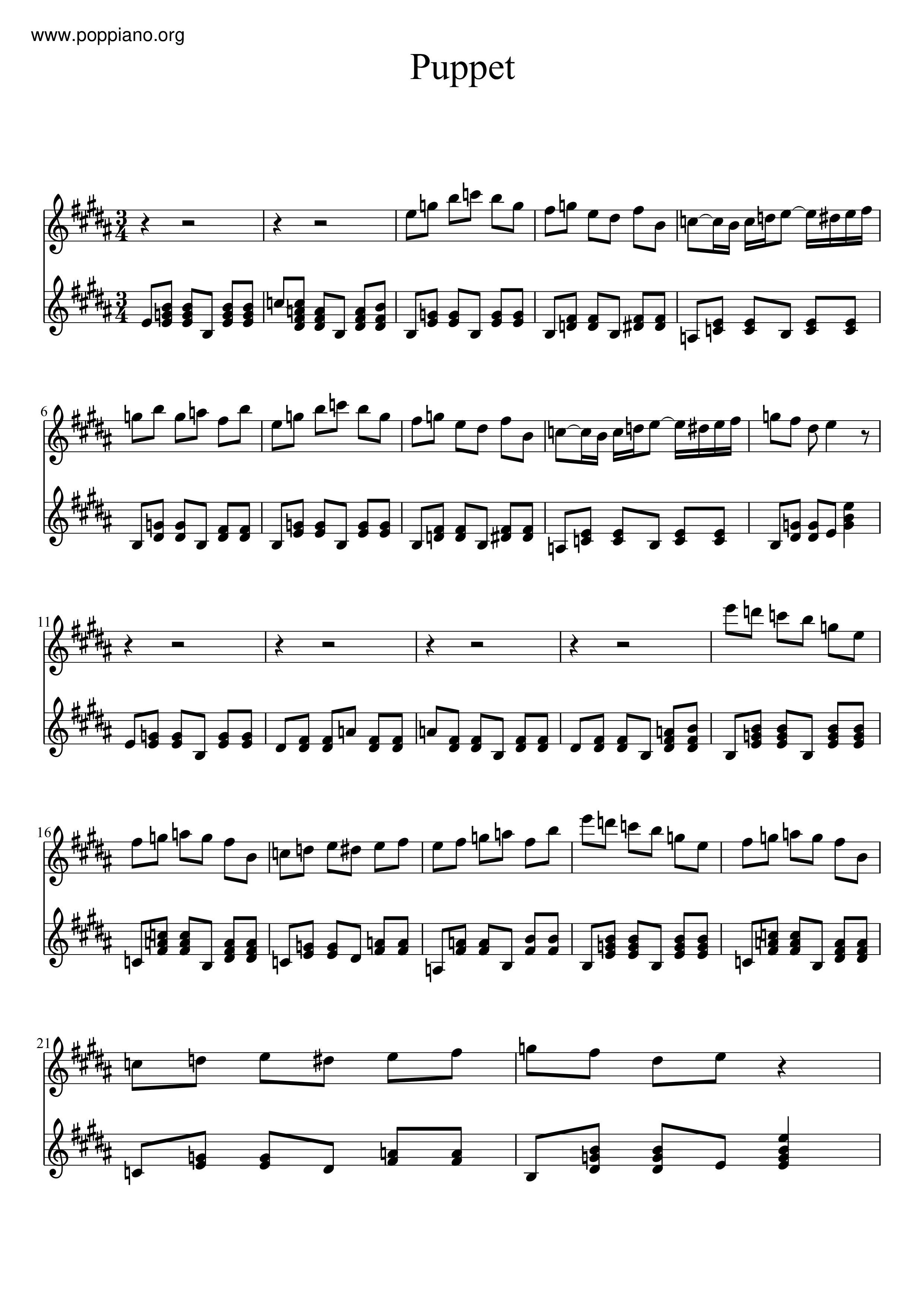 Puppet Score