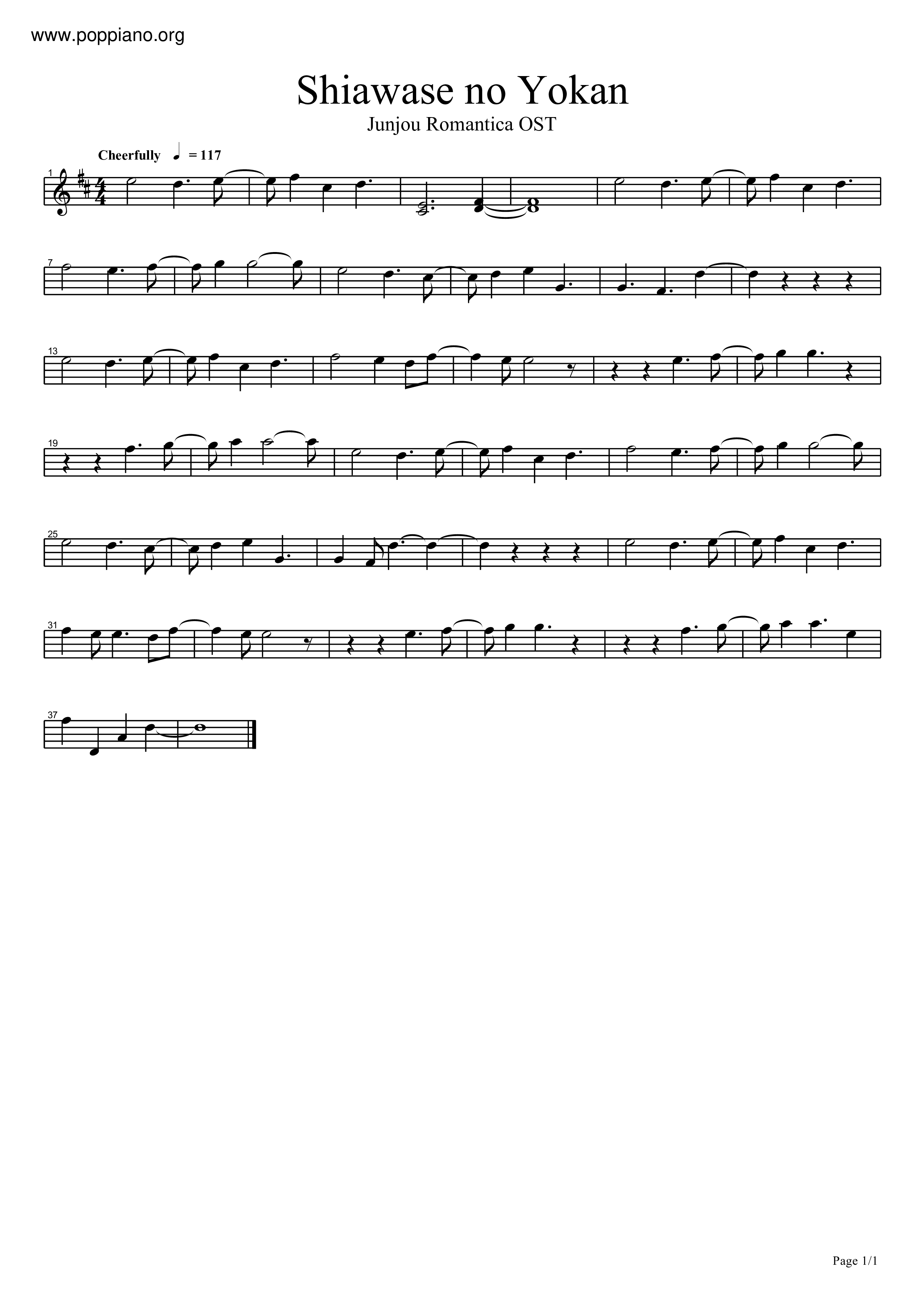 Shiawase No Yokan Score