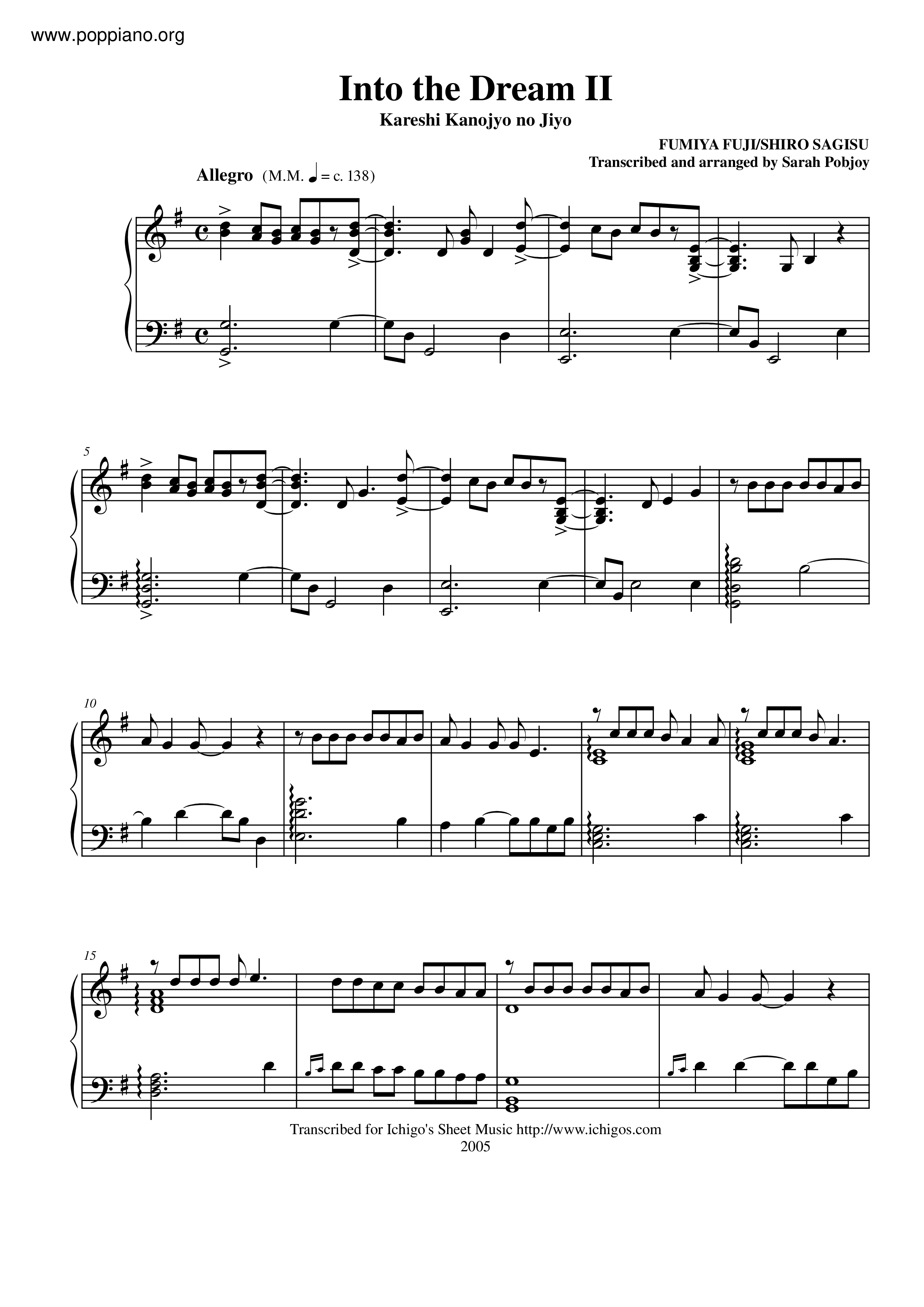 Into The Dream Ii Score