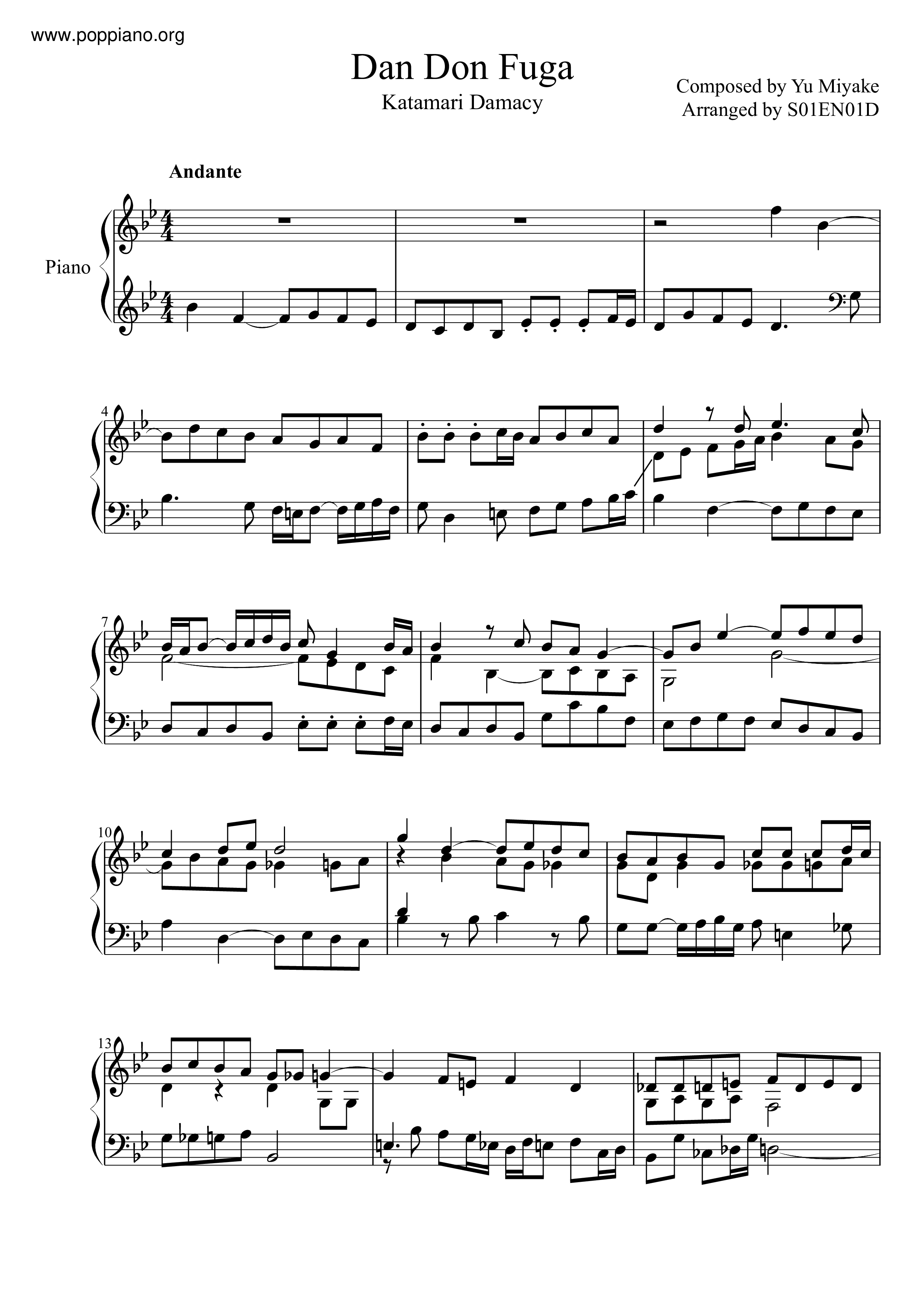 Dan Don Fuga Score