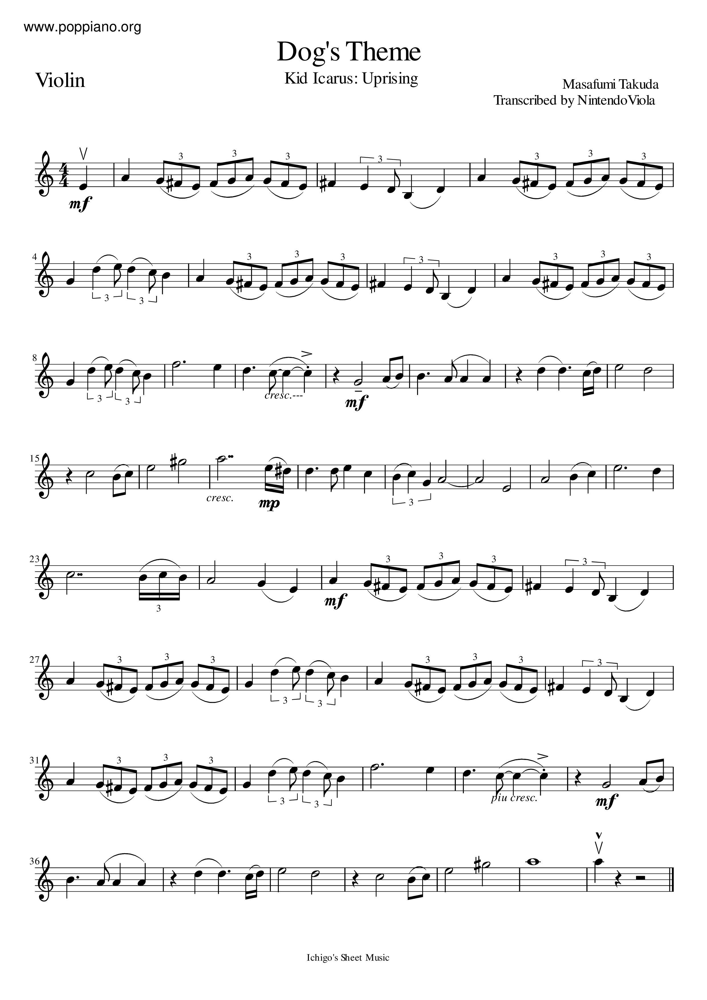 Dog's Theme Score
