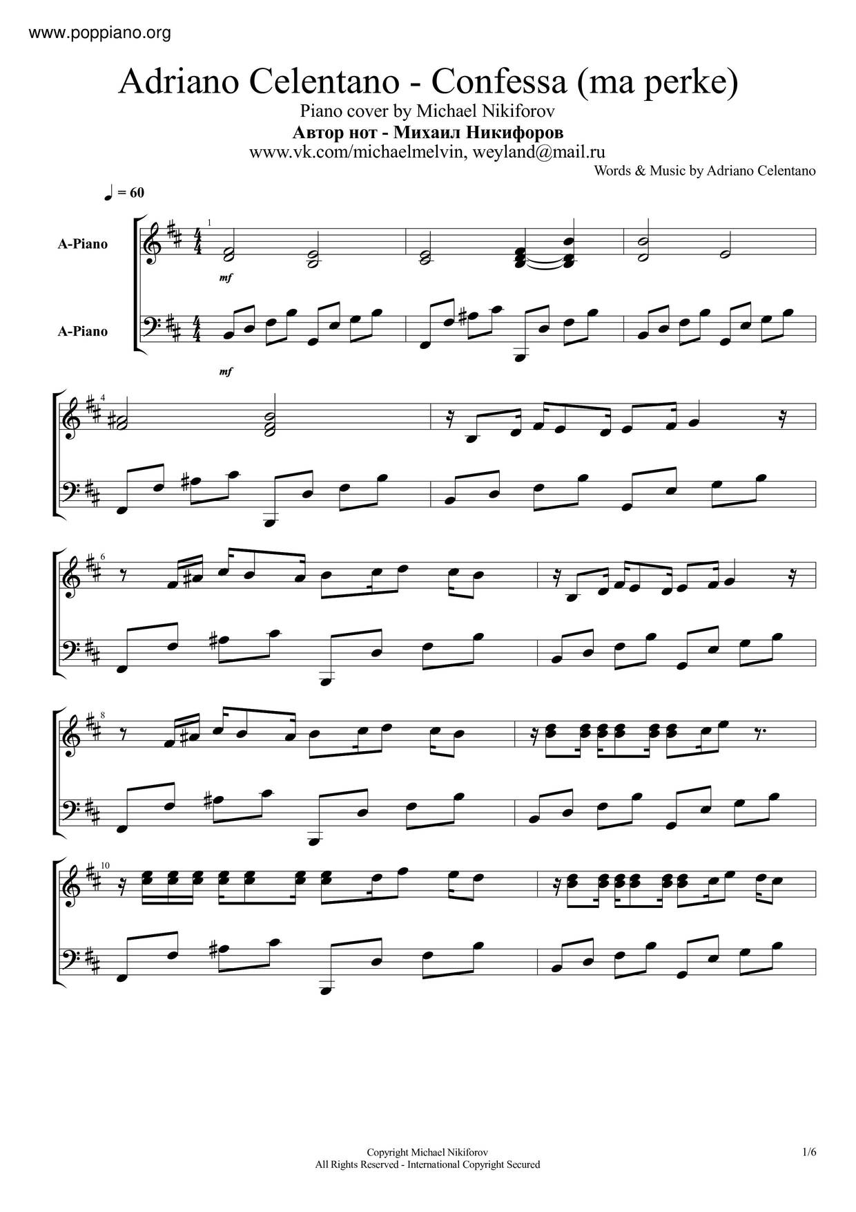 Confessa Score