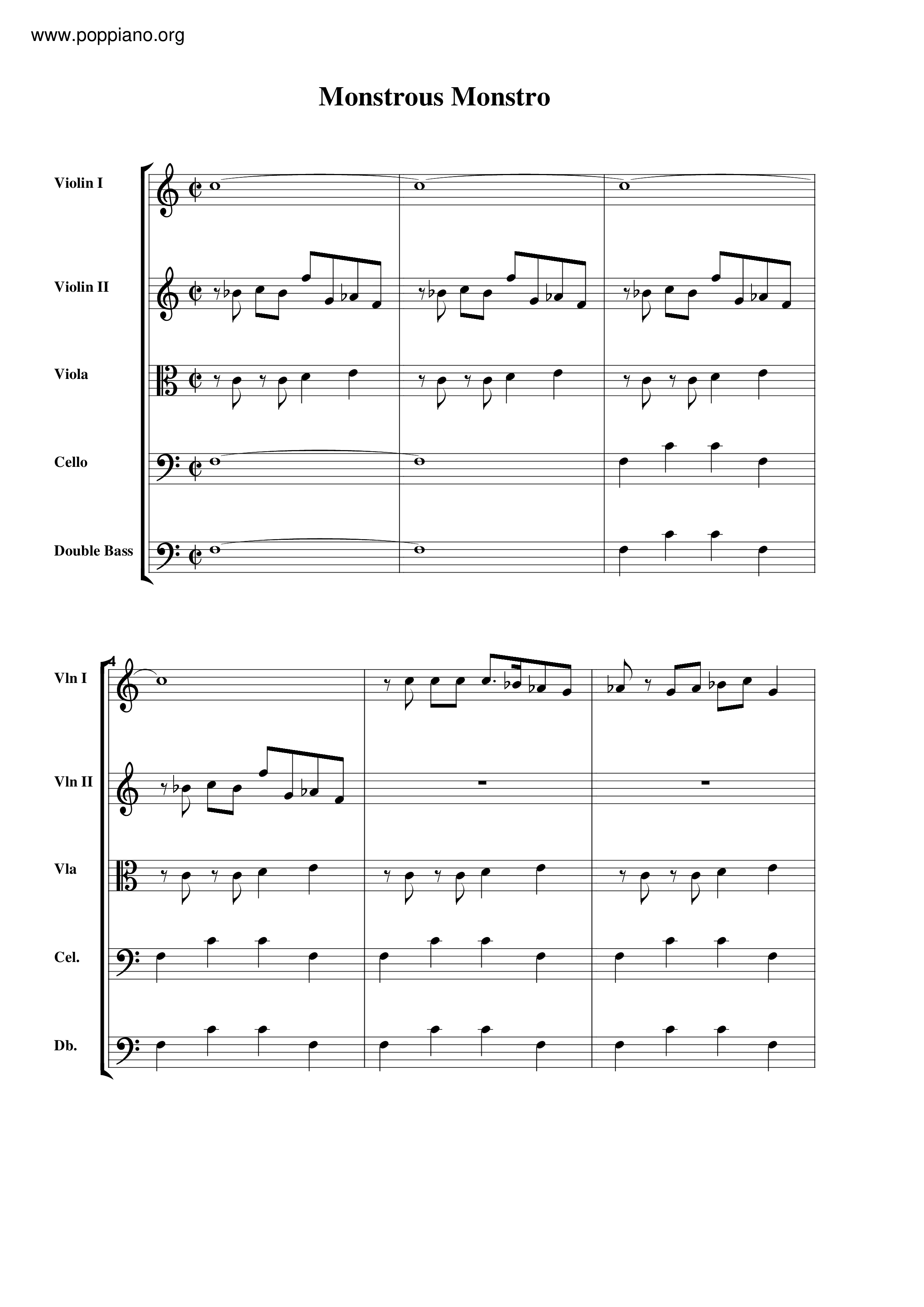 Monstrous Monstro Score