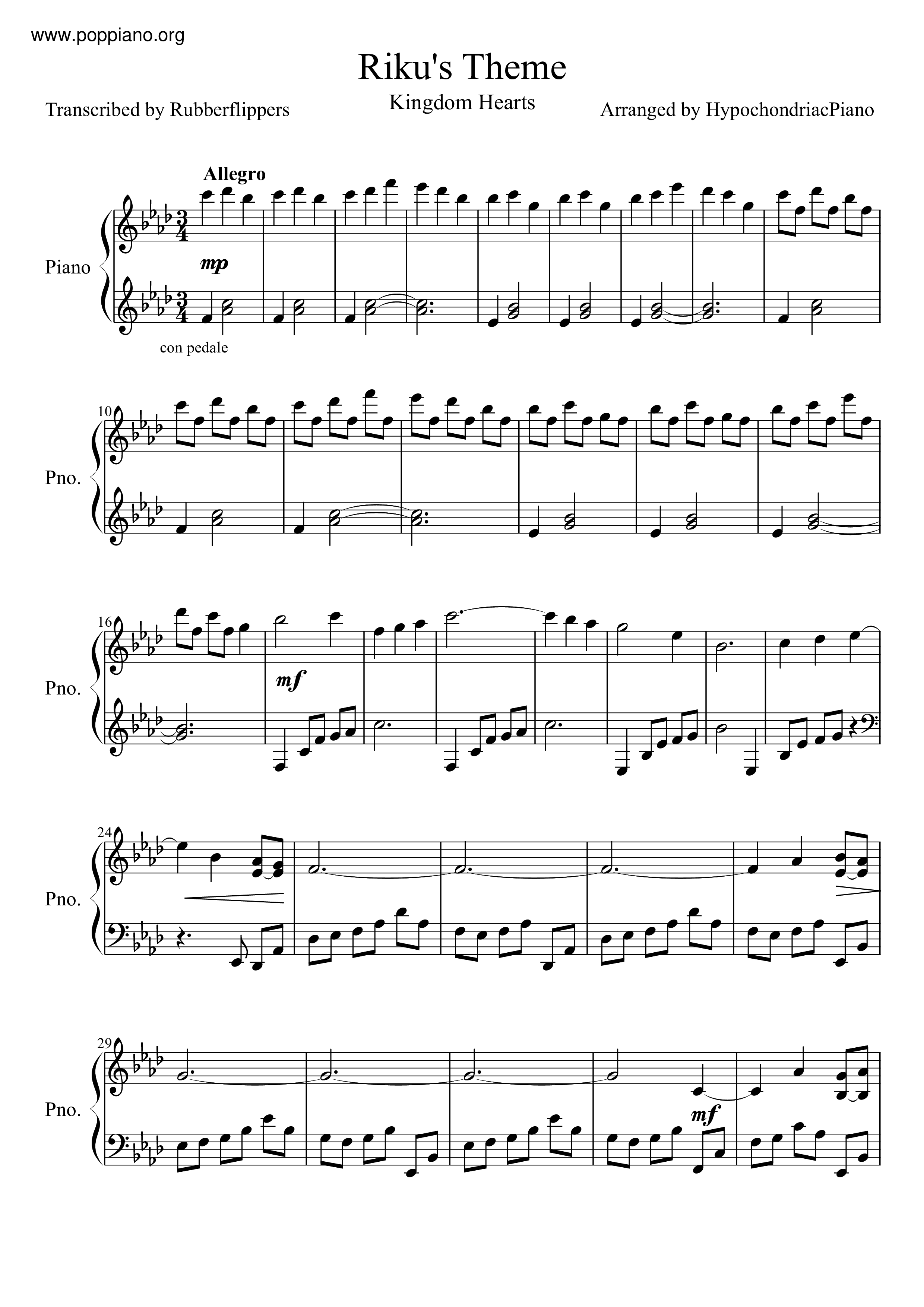 Riku's Theme Score