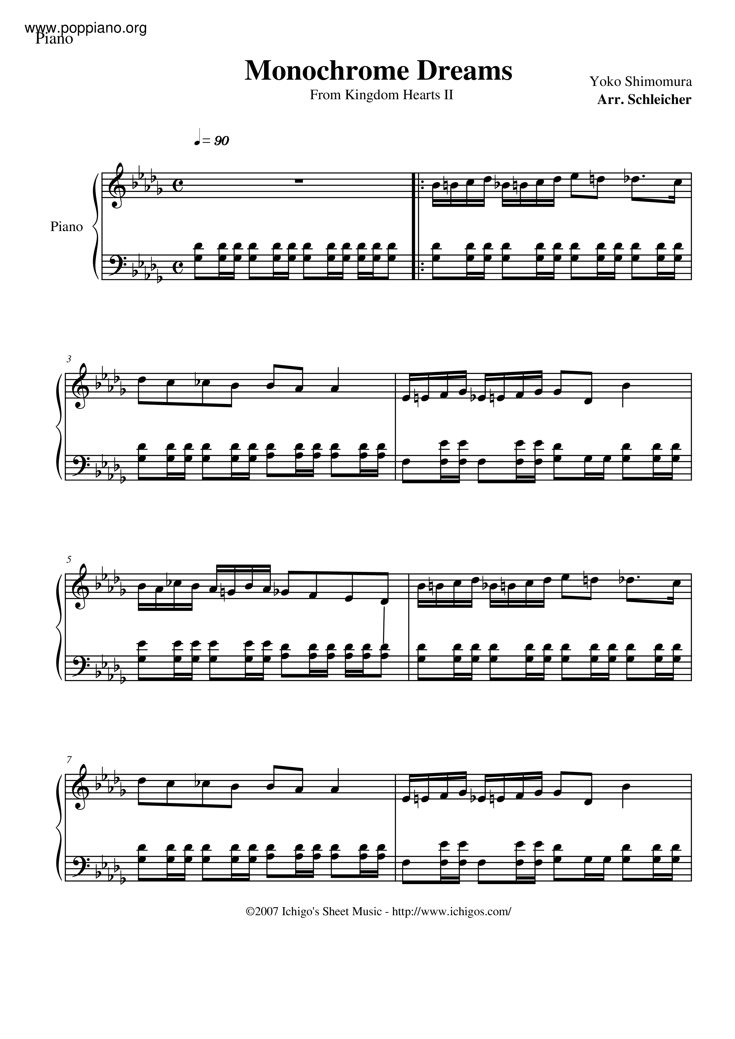 Monochrome Dreams Score