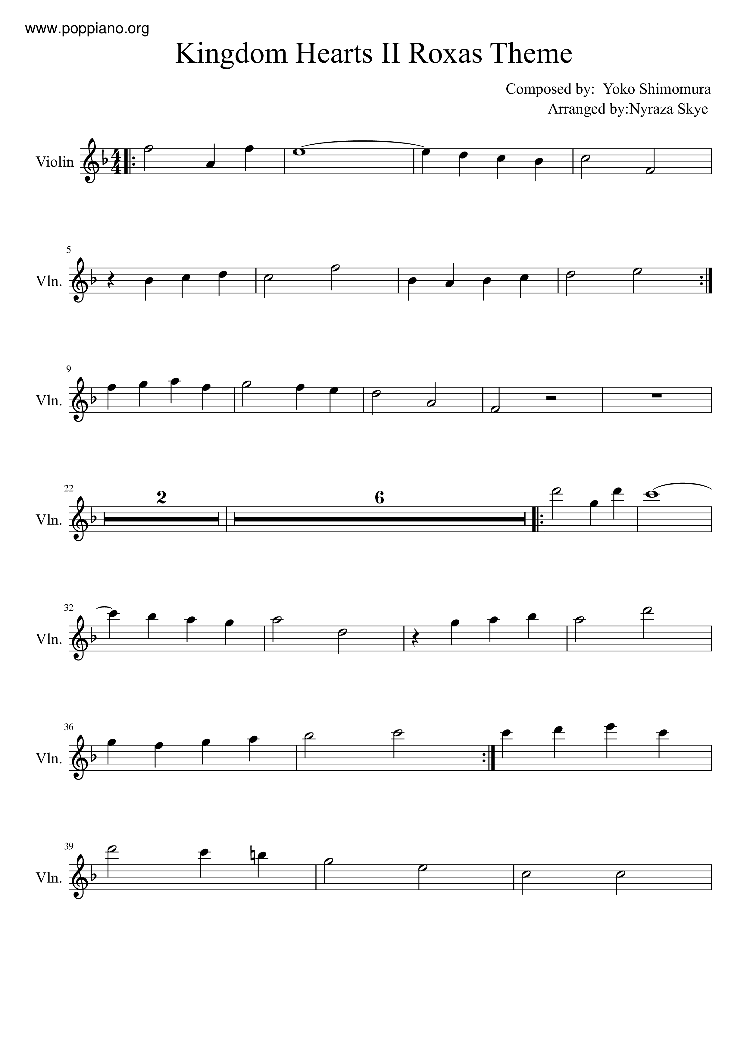 Roxas Theme Score