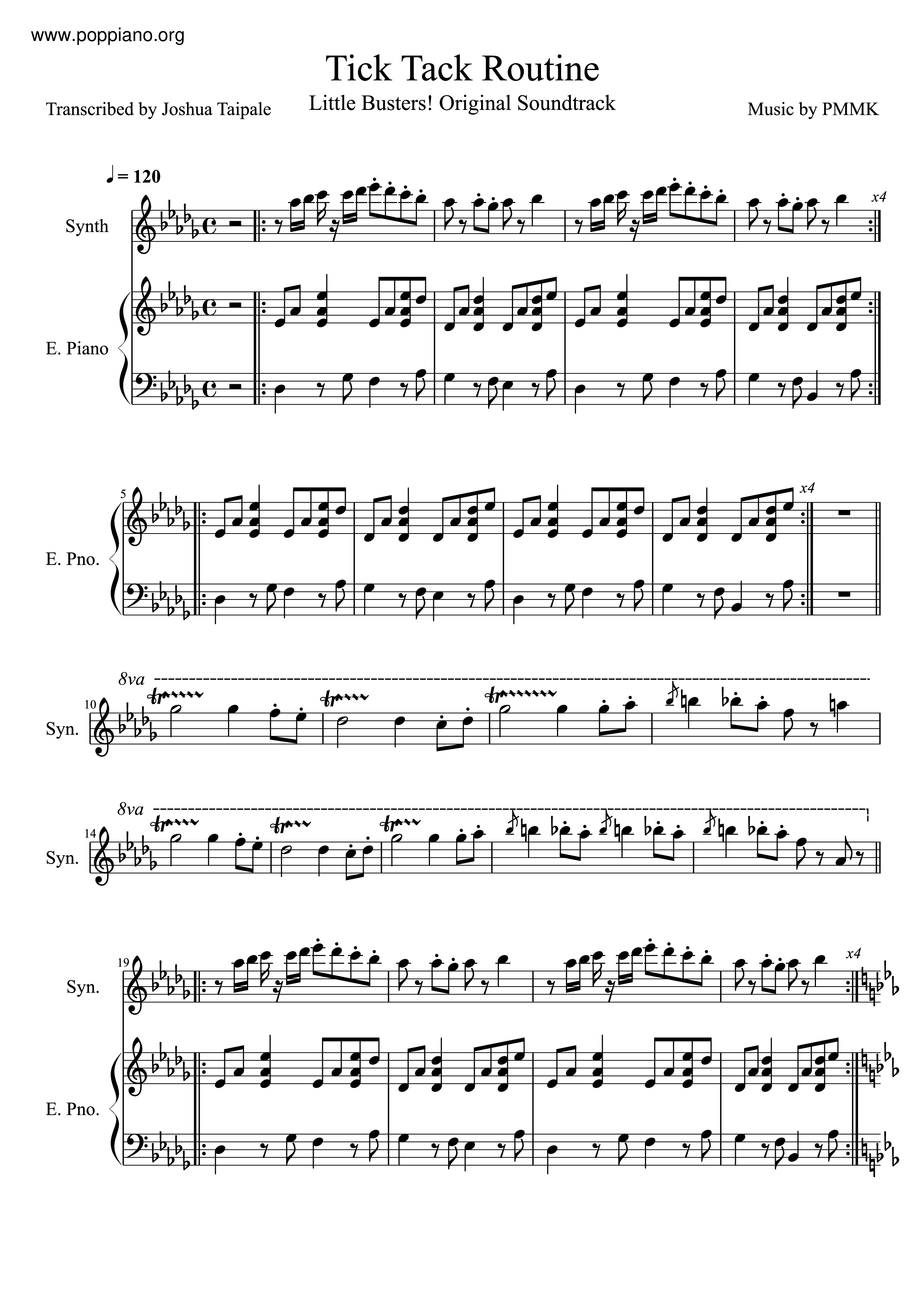 Tick Tack Routine Score