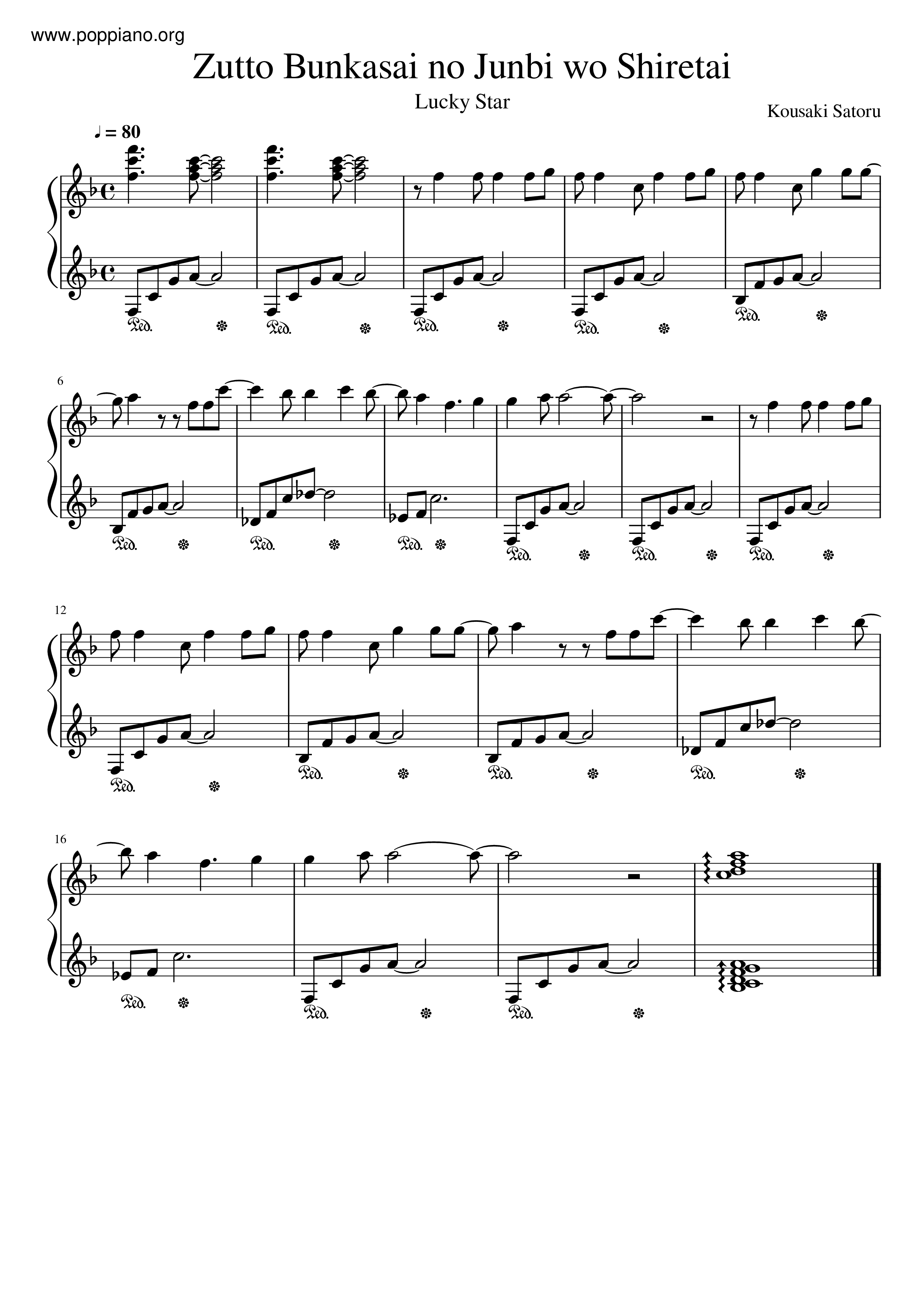 Zutto Bunkasai No Junbi Wo Shiretai Score